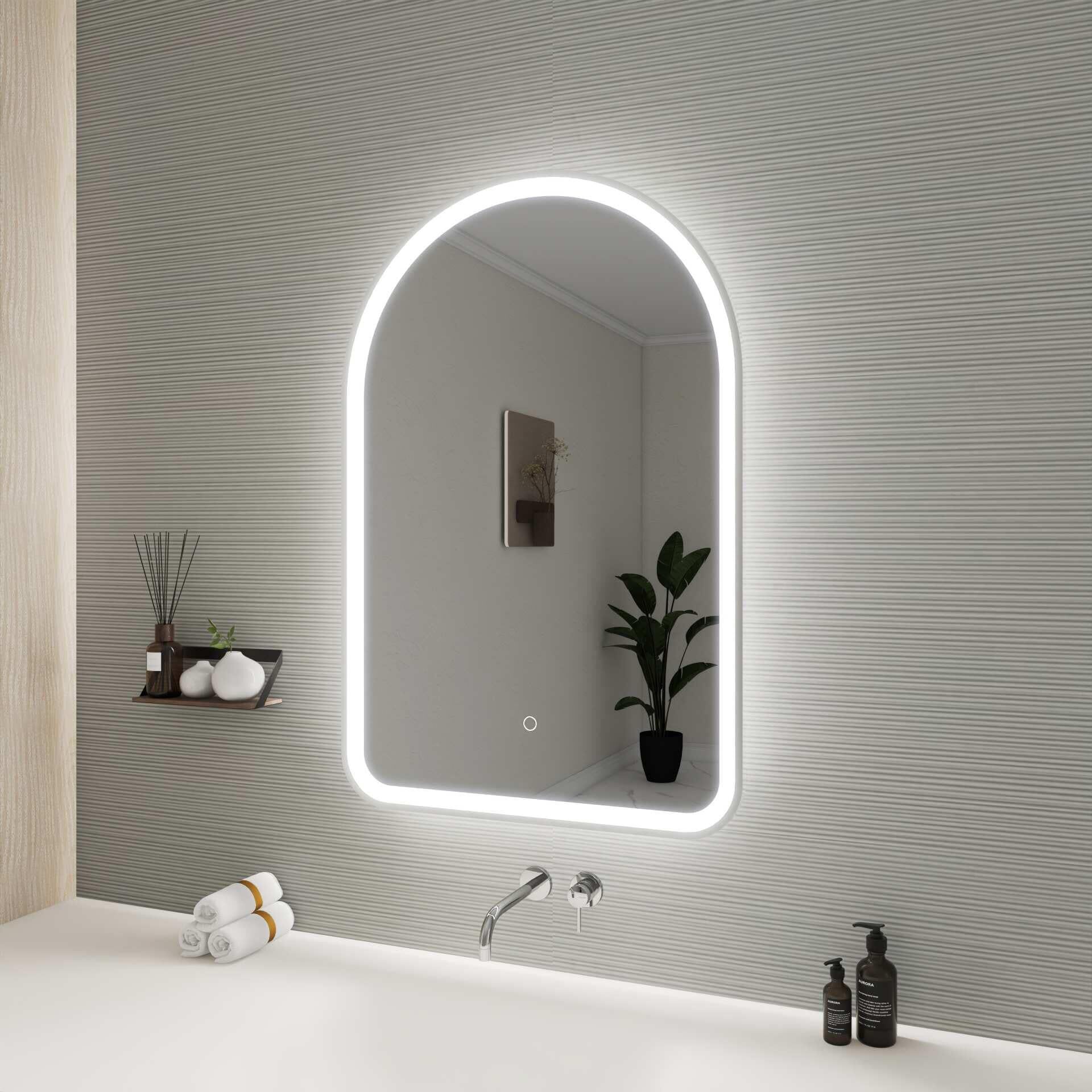 Harmoni 36 Inch Arched LED Lighted Mirror by Elegant Decor