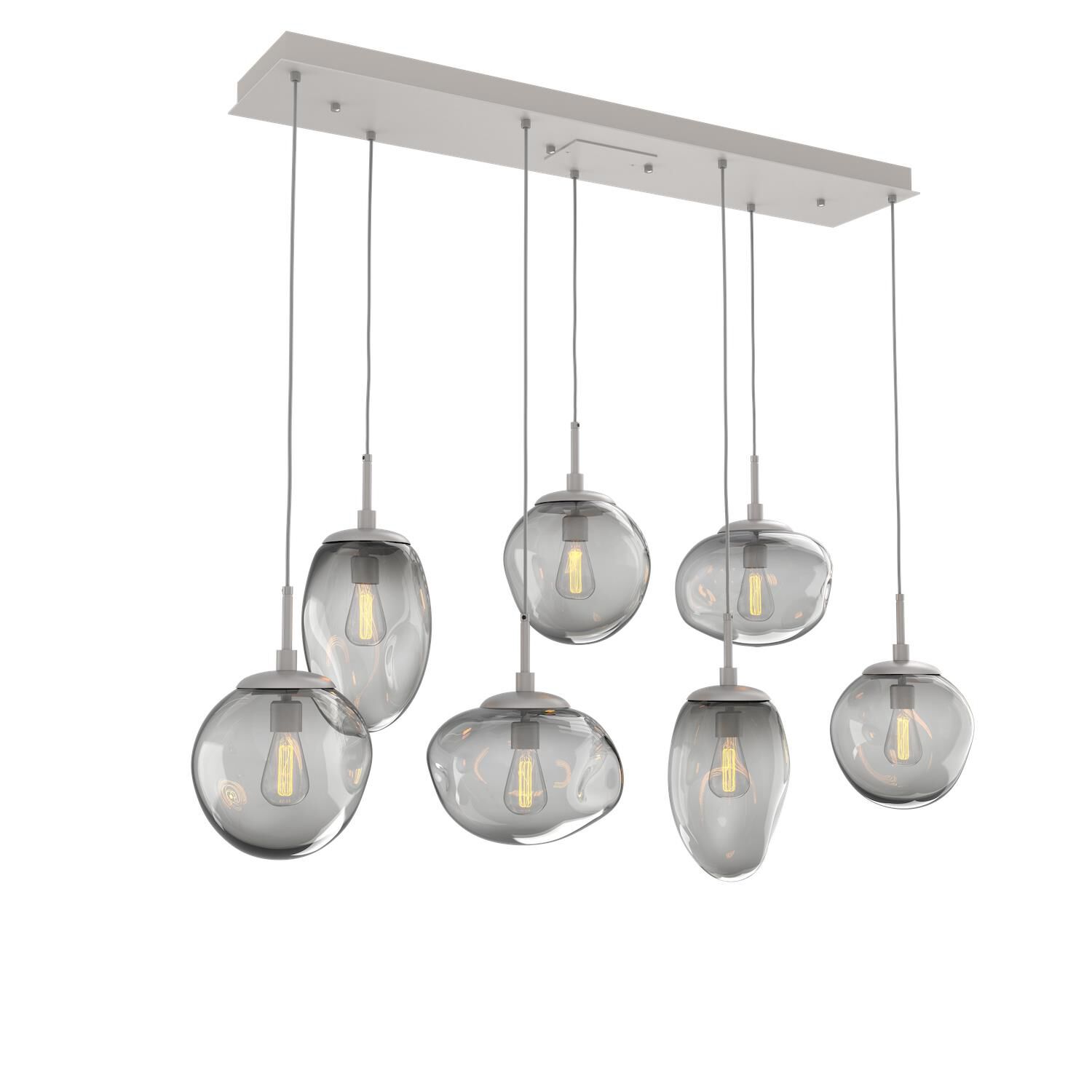 Levi Wilson Nebula 50 Inch 7 Light Linear Suspension Light by Hammerton Studio
