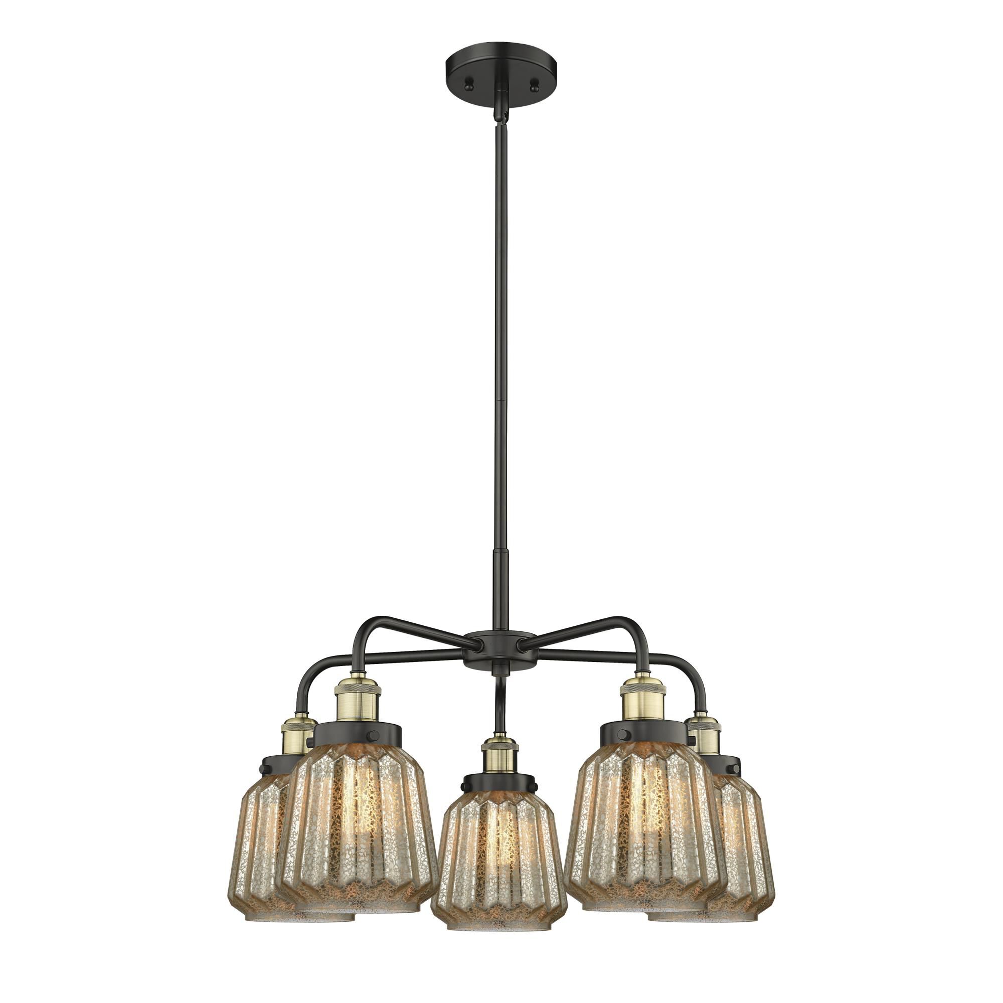 Shown in Black Antique Brass finish and Mercury glass