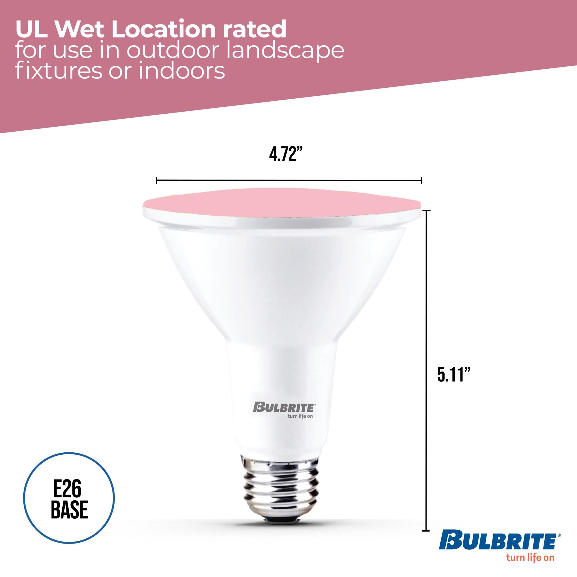 Pink PAR38 Base E26 LED Light Bulb by Bulbrite