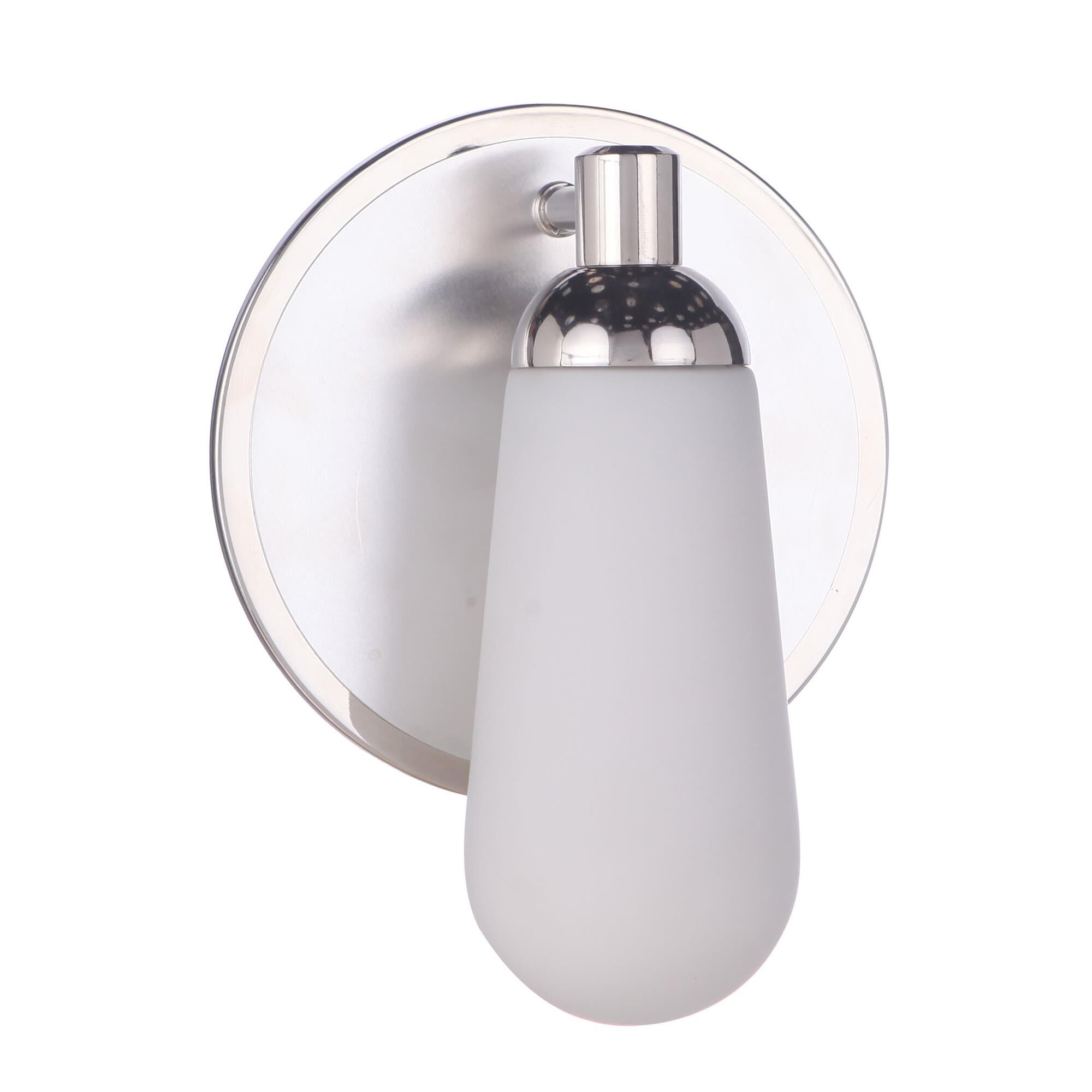 Shown in Brushed Polished Nickel / Polished Nickel finish and Frostwhite glass