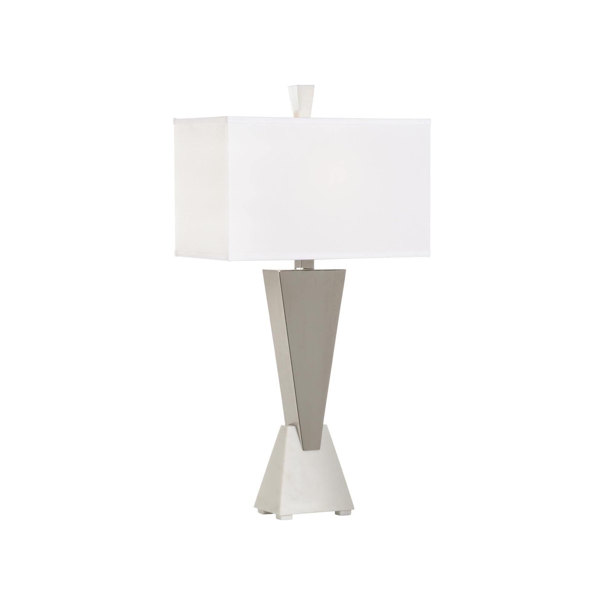 Shown in White and Cream finish and Linen shade