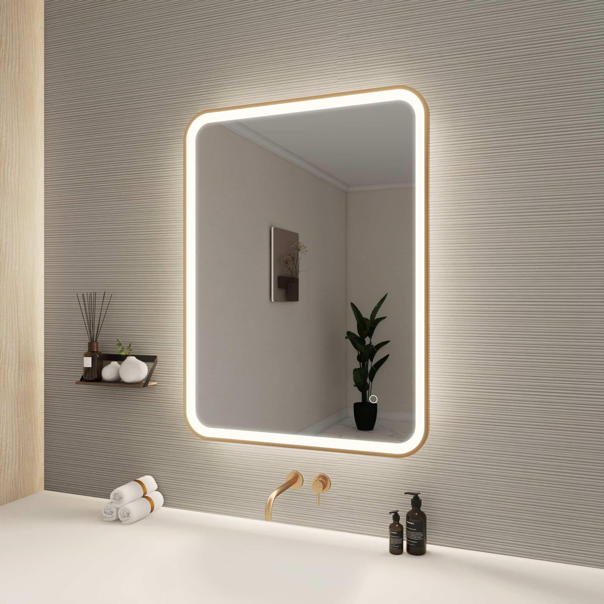 Harmoni 36 Inch Rectangular LED Lighted Mirror by Elegant Decor