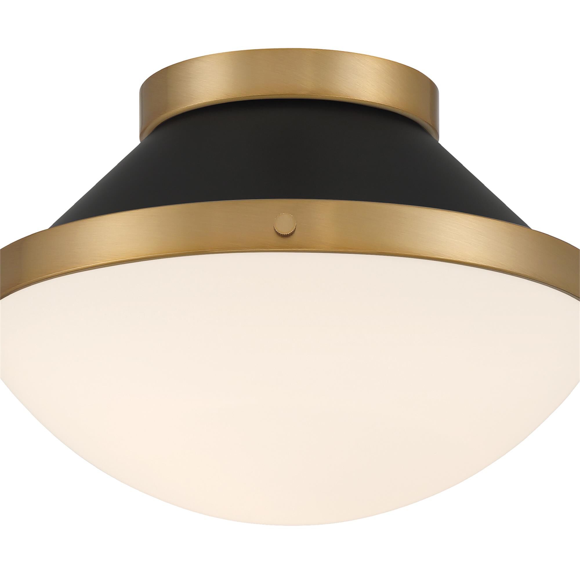 Shown in Vibrant Gold and Matte Black finish and Etched Opal glass