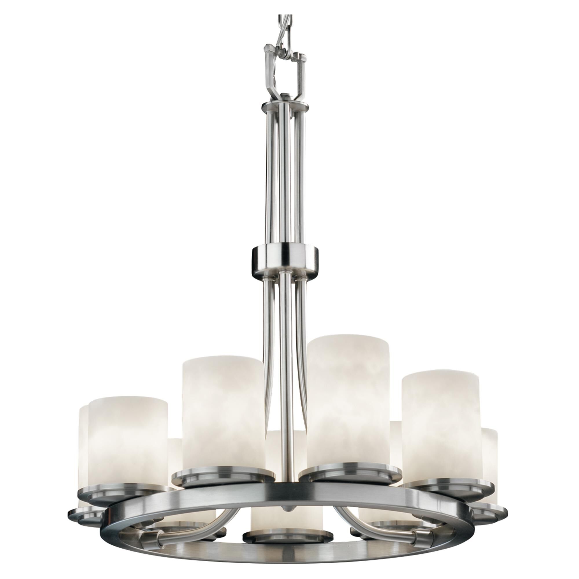 Clouds 23 Inch 9 Light Chandelier by Justice Design Group