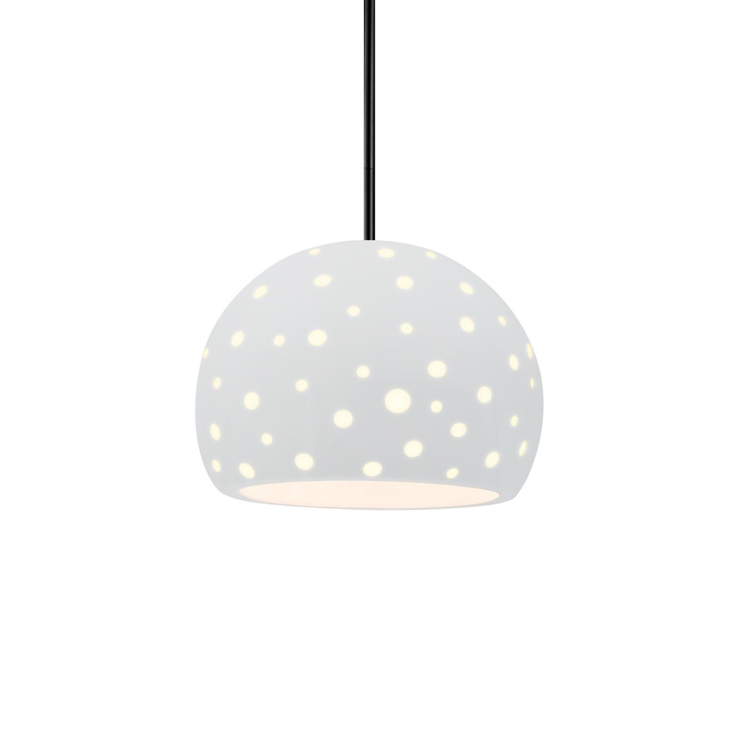 Perforated Globe 10 Inch Large Pendant by Justice Design Group
