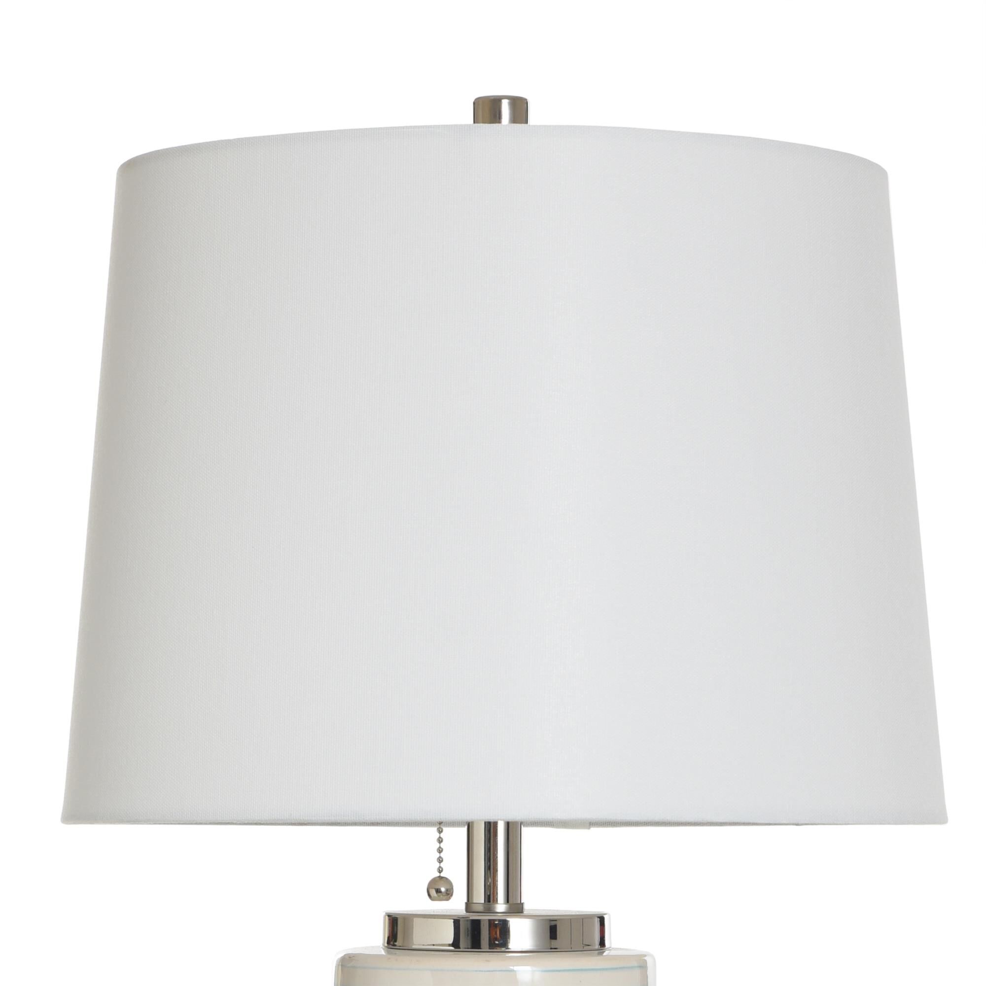 Shown in Turquoise finish and Off-White shade