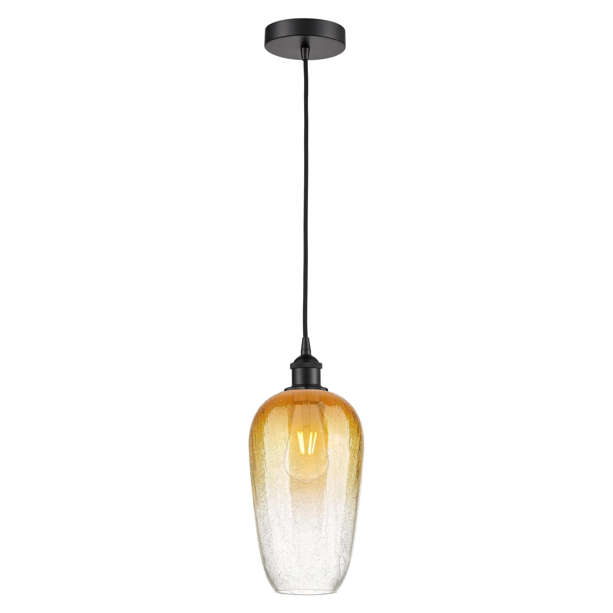 Shown in Matte Black finish and Amber glass