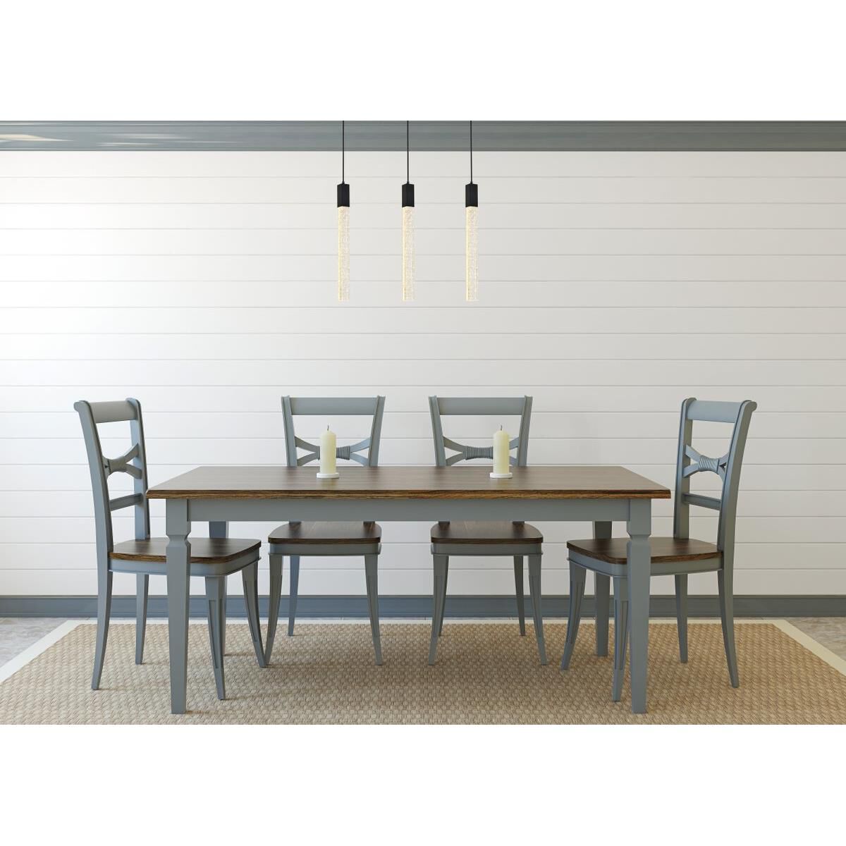 Weston 32 Inch 3 Light LED Linear Suspension Light by Elegant Lighting