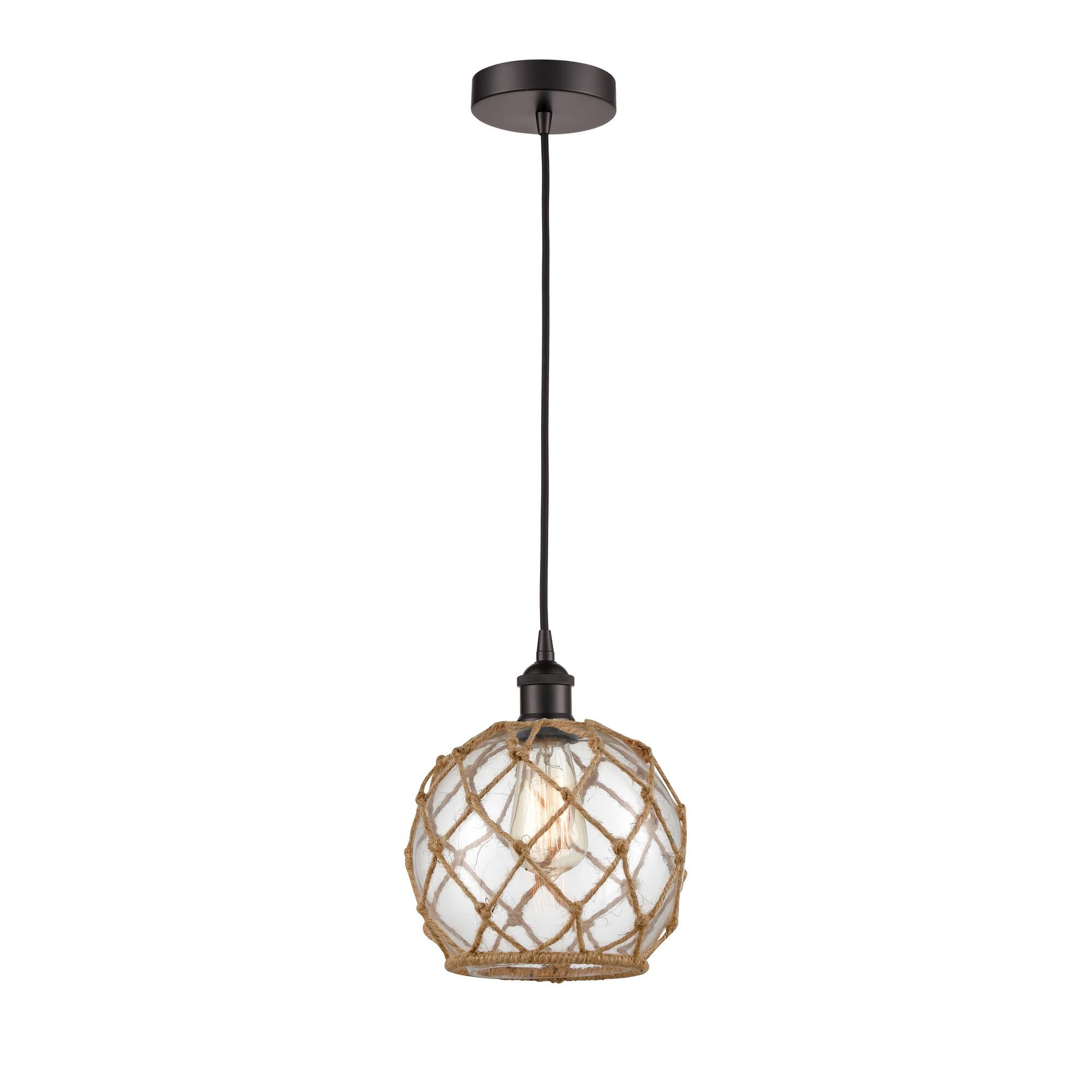 Innovations Lighting Bruno Marashlian Farmhouse Rope 8 Inch Mini Pendant