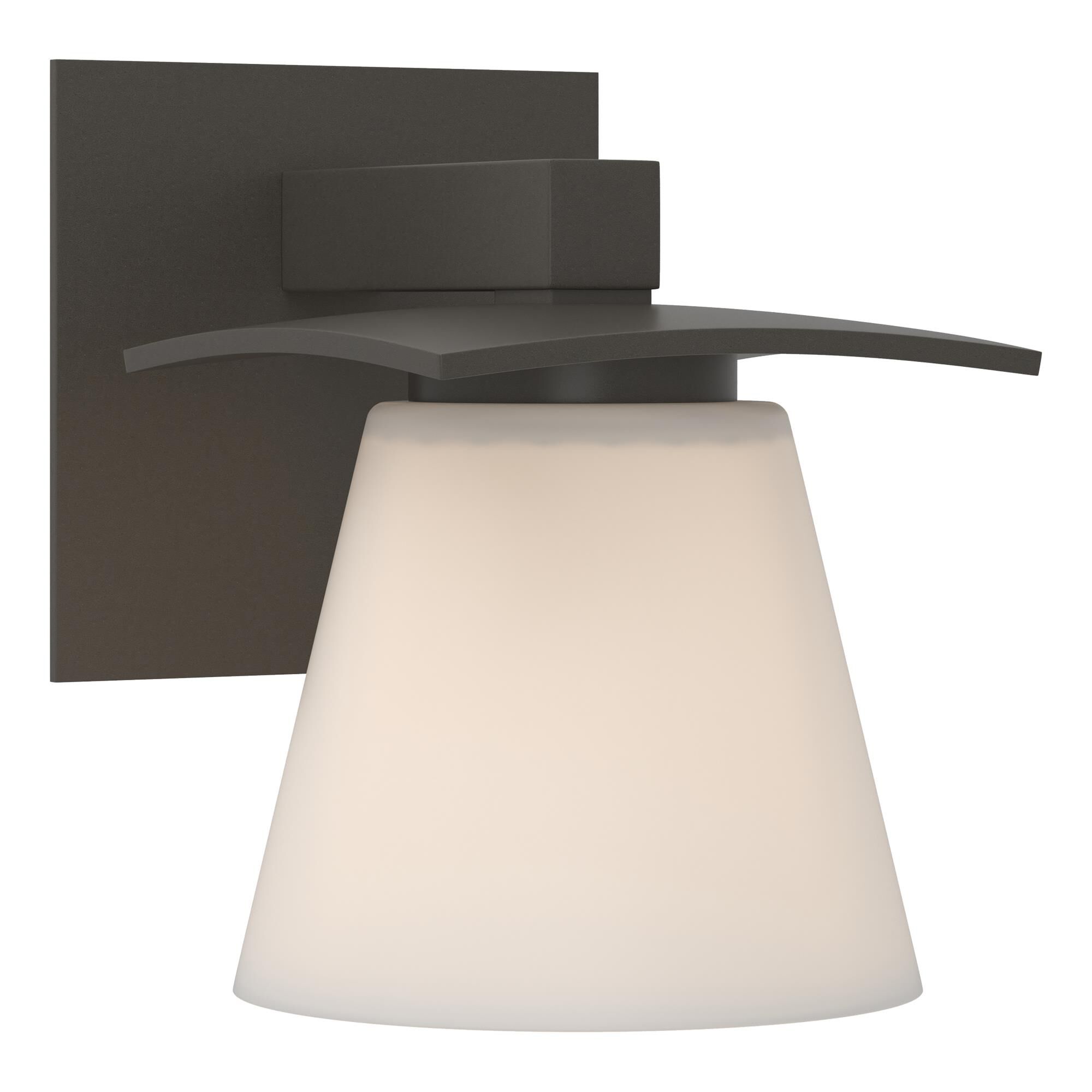 Shown in Dark Smoke finish and Opal glass