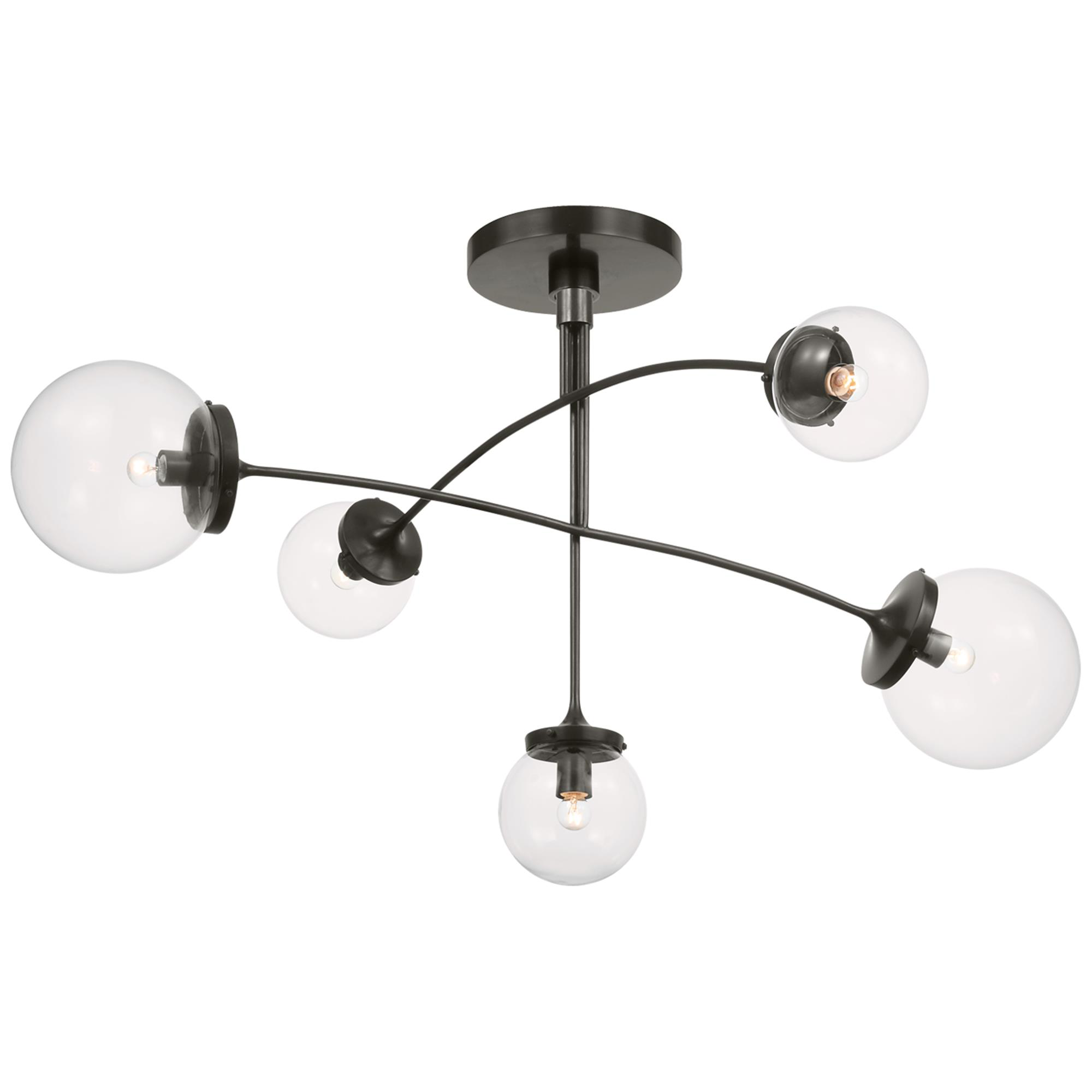 Shown in Bronze finish and Clear glass