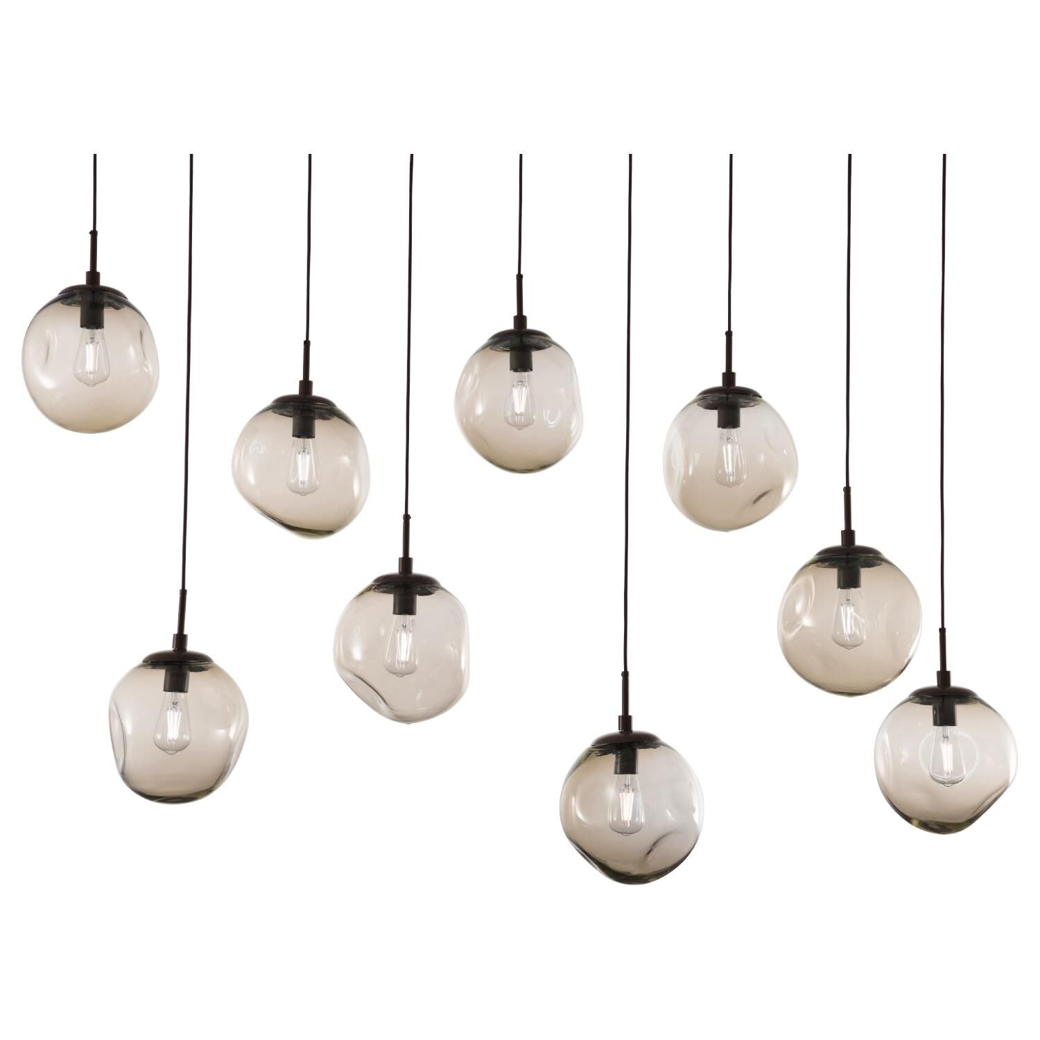 Shown in Flat Bronze finish and Blown Bronze glass