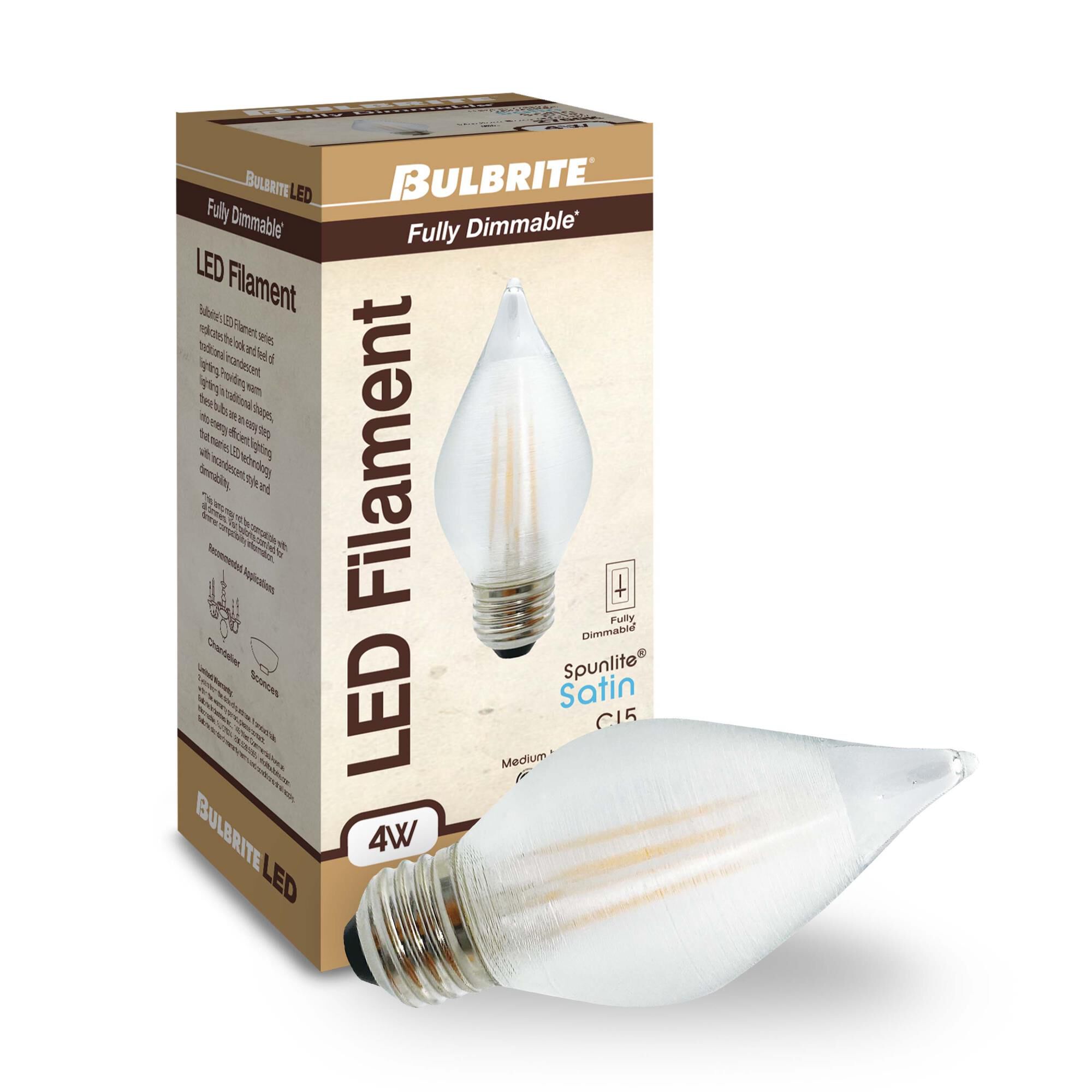 Dimmable 4 Watt 2700K C15 LED Light Bulb by Bulbrite