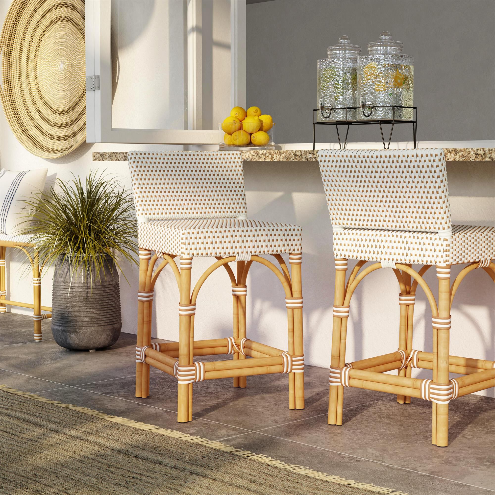 Shown in Beige And White finish