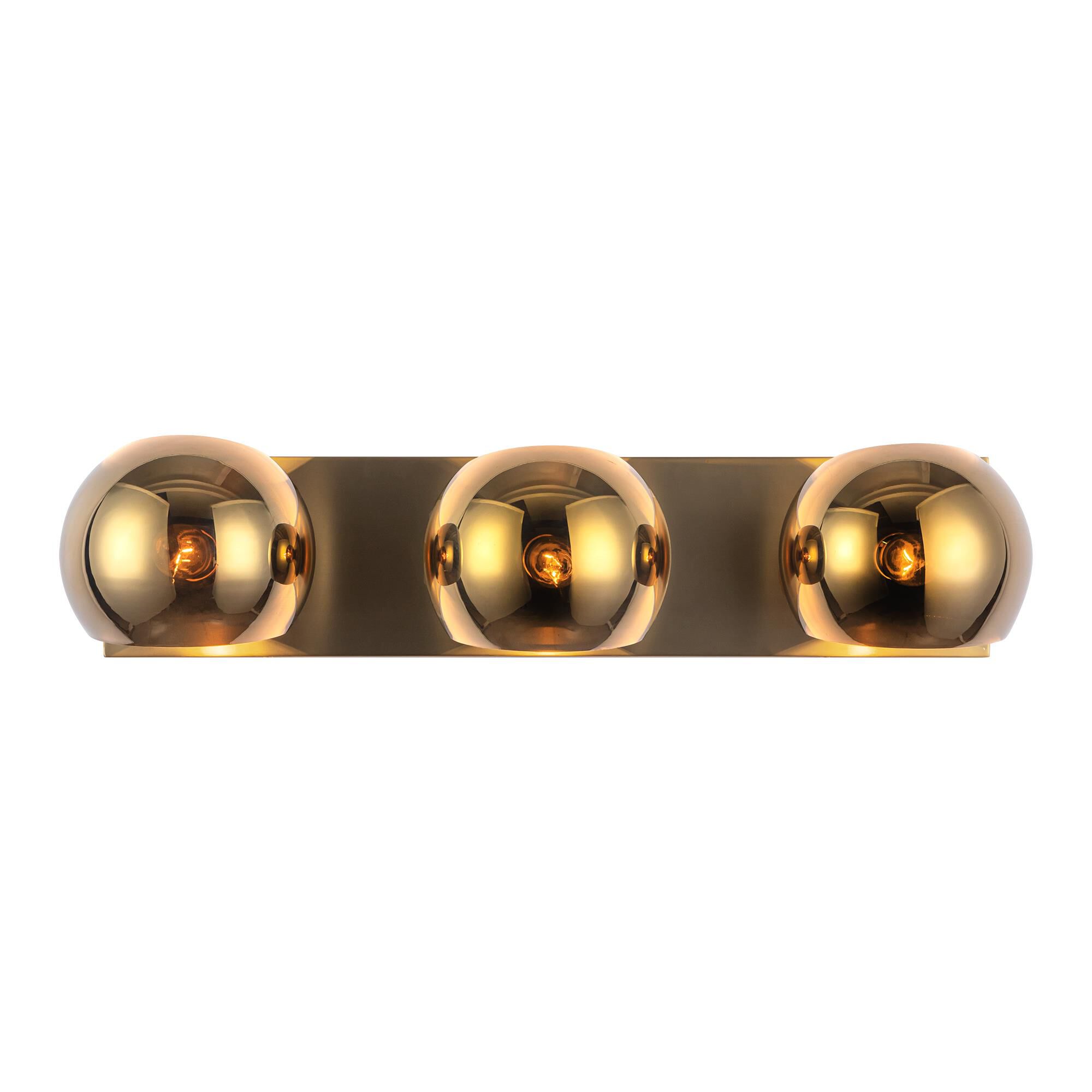 Shown in Brushed Gold finish and Copper glass