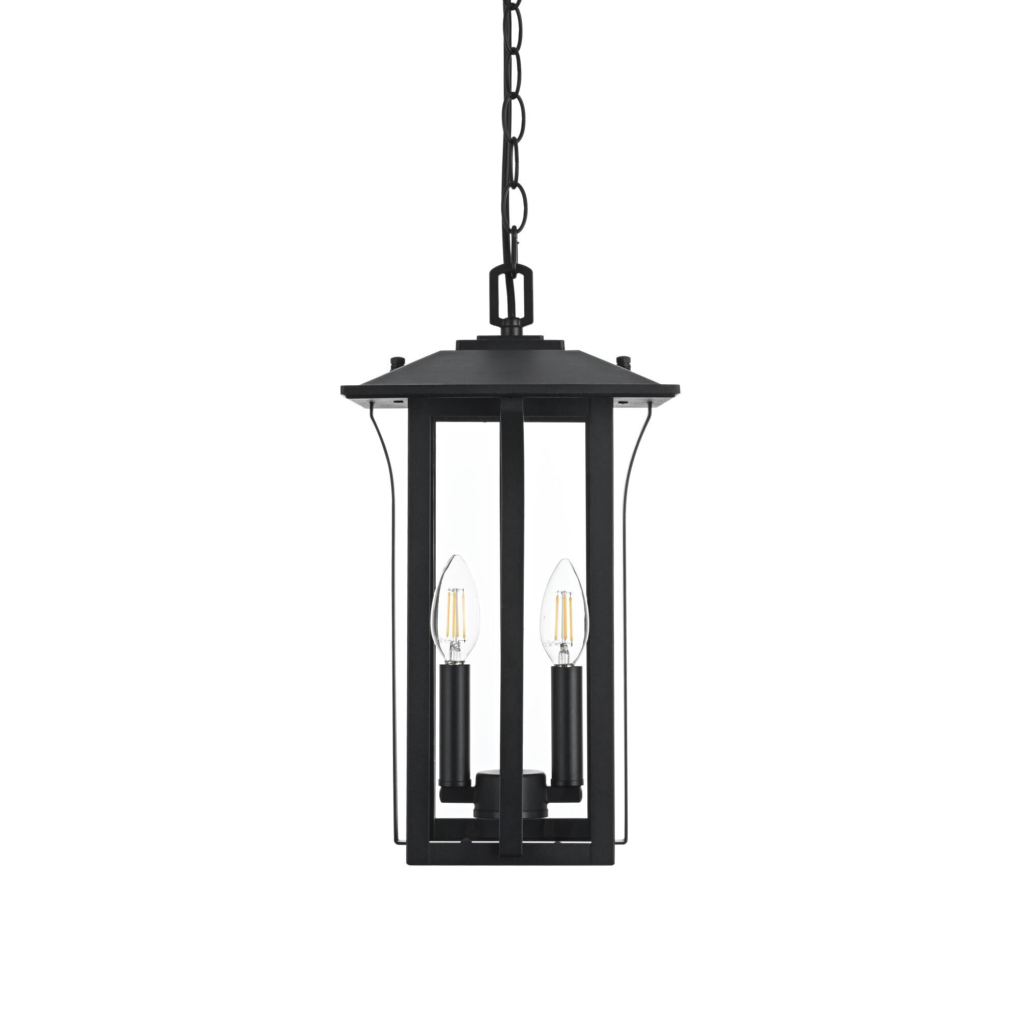 Thayer 9 Inch Outdoor Hanging Lantern by Elegant Lighting