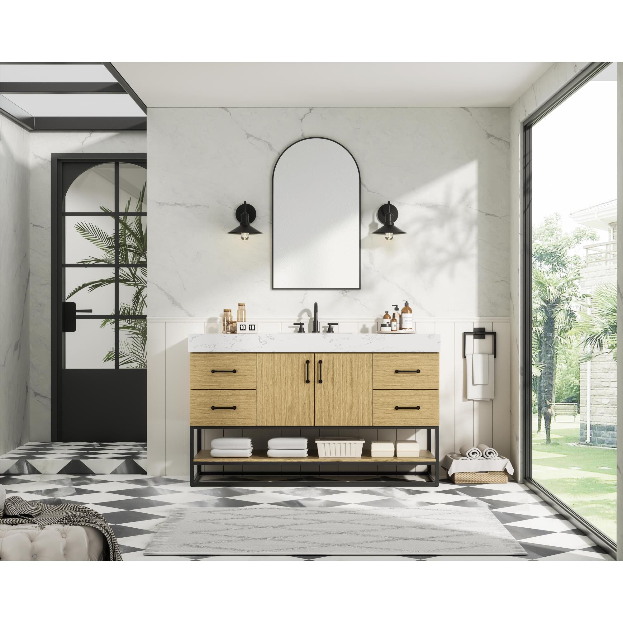 Caroline 54 Inch Bath Vanity by Elegant Dcor