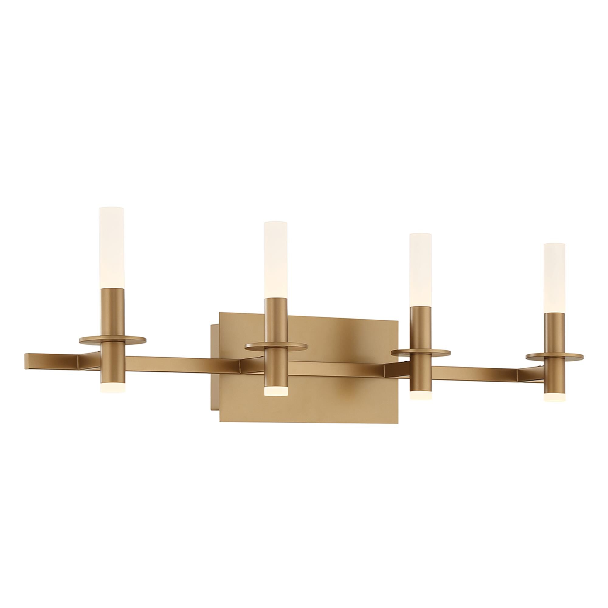 Shown in Gold finish and Frosted White Acrylic glass