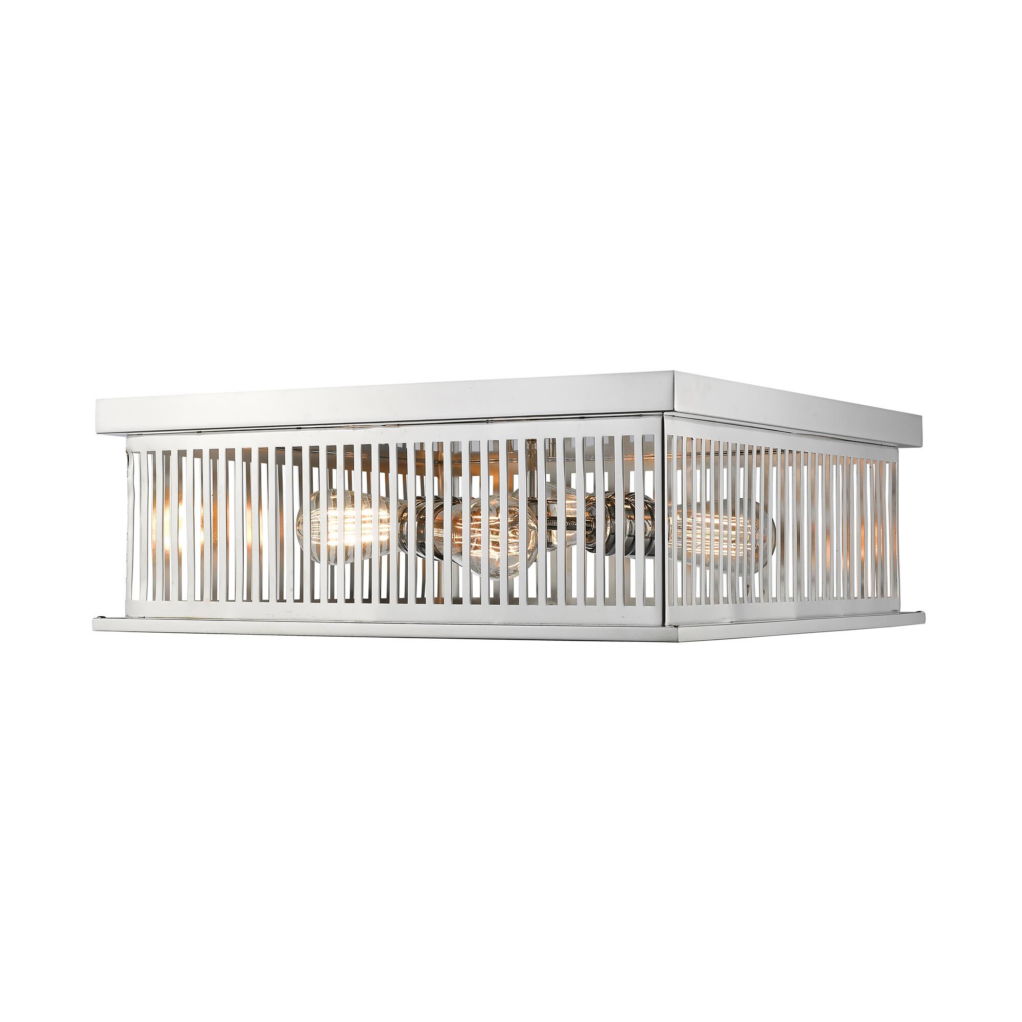 Shown in Polished Nickel finish and Steel glass and Steel shade