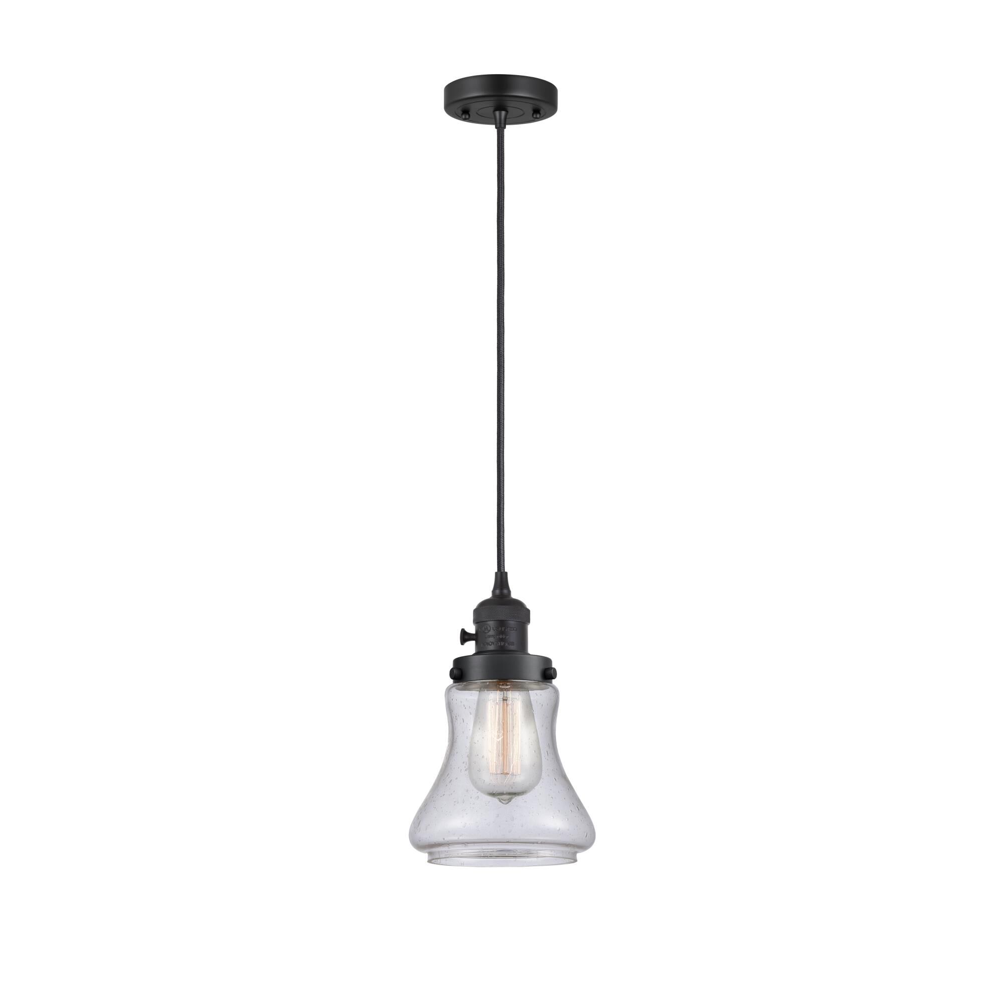 Shown in Matte Black finish and Seedy glass