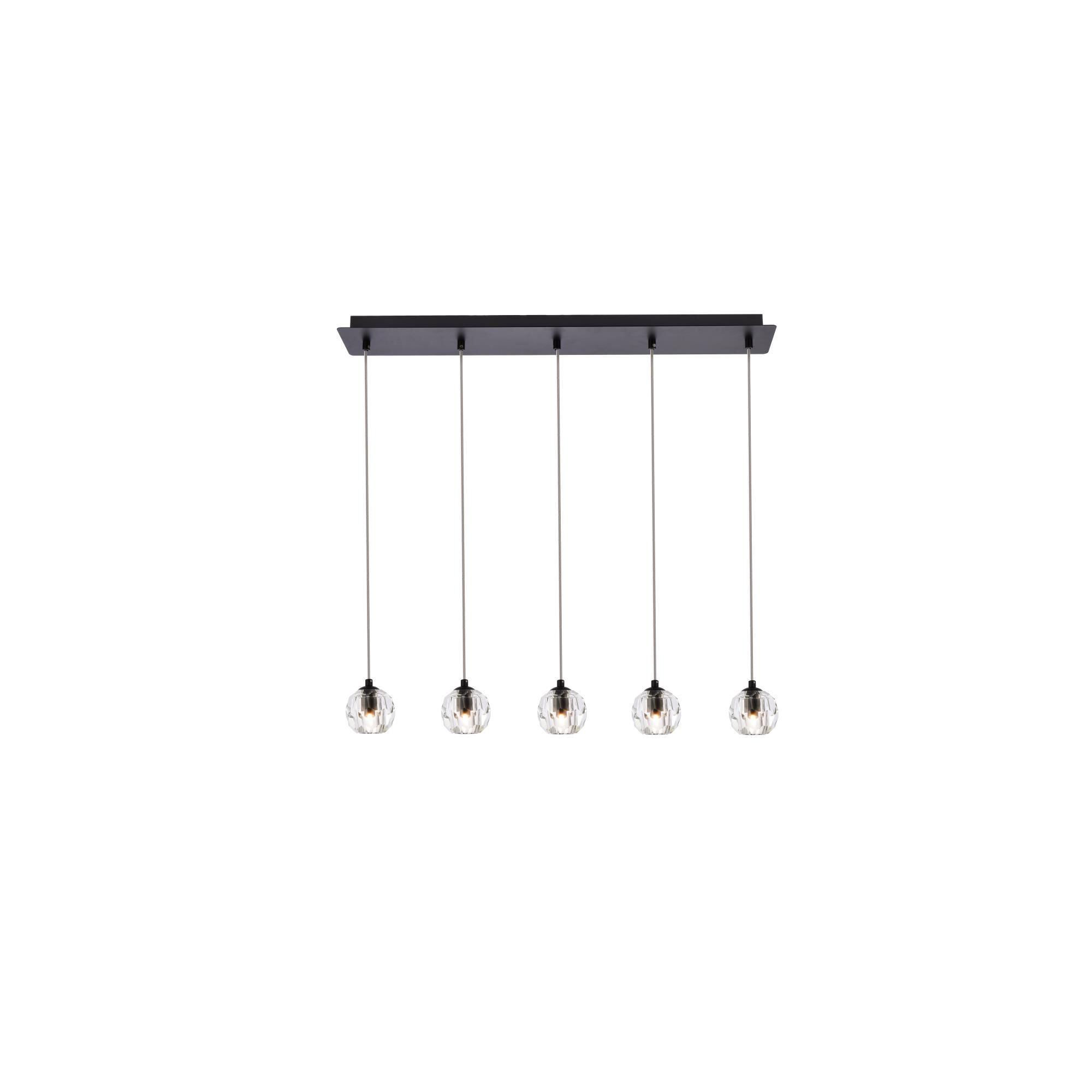 Eren 32 Inch 5 Light LED Linear Suspension Light by Elegant Lighting