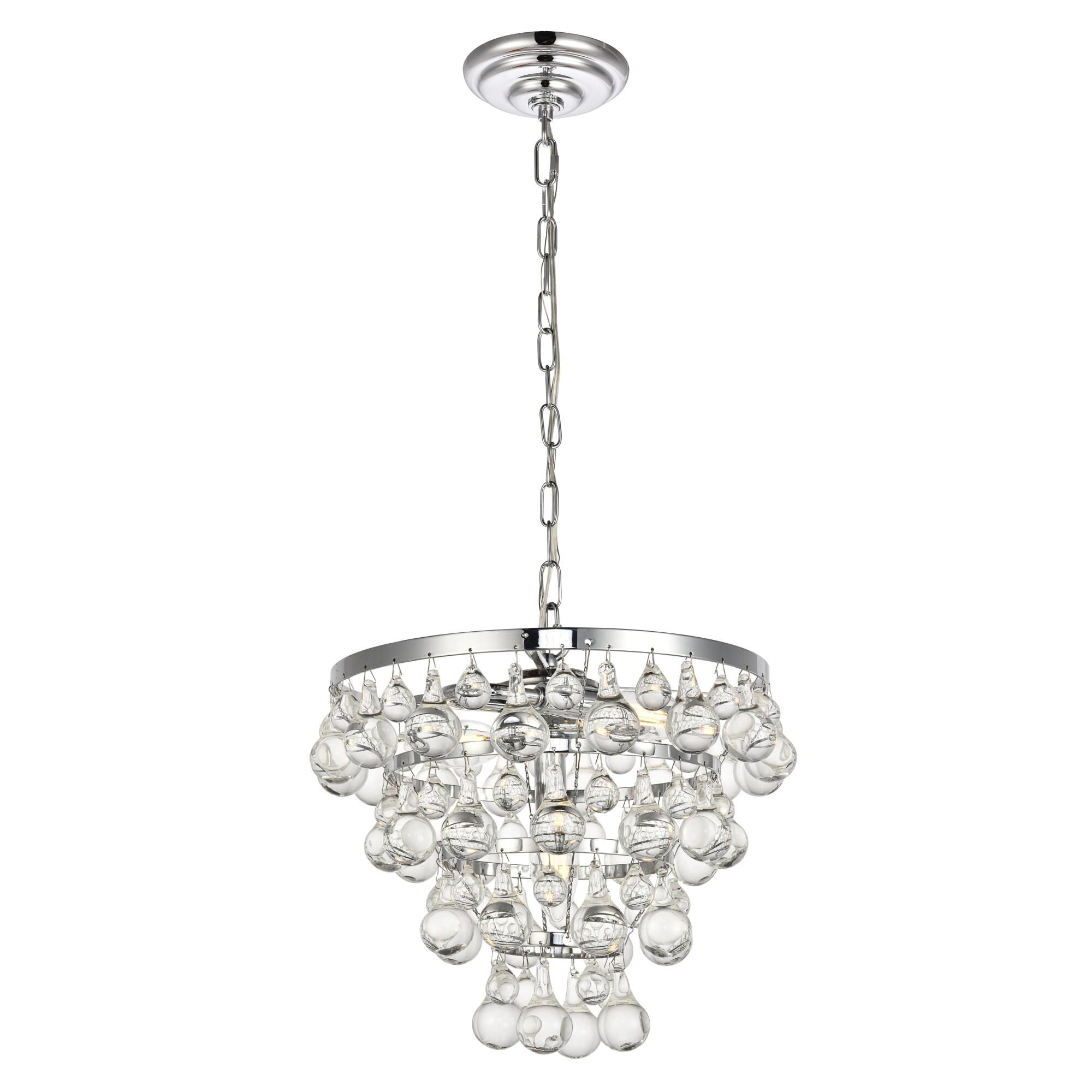 Kora 13 Inch 3 Light Mini Chandelier by Elegant Lighting