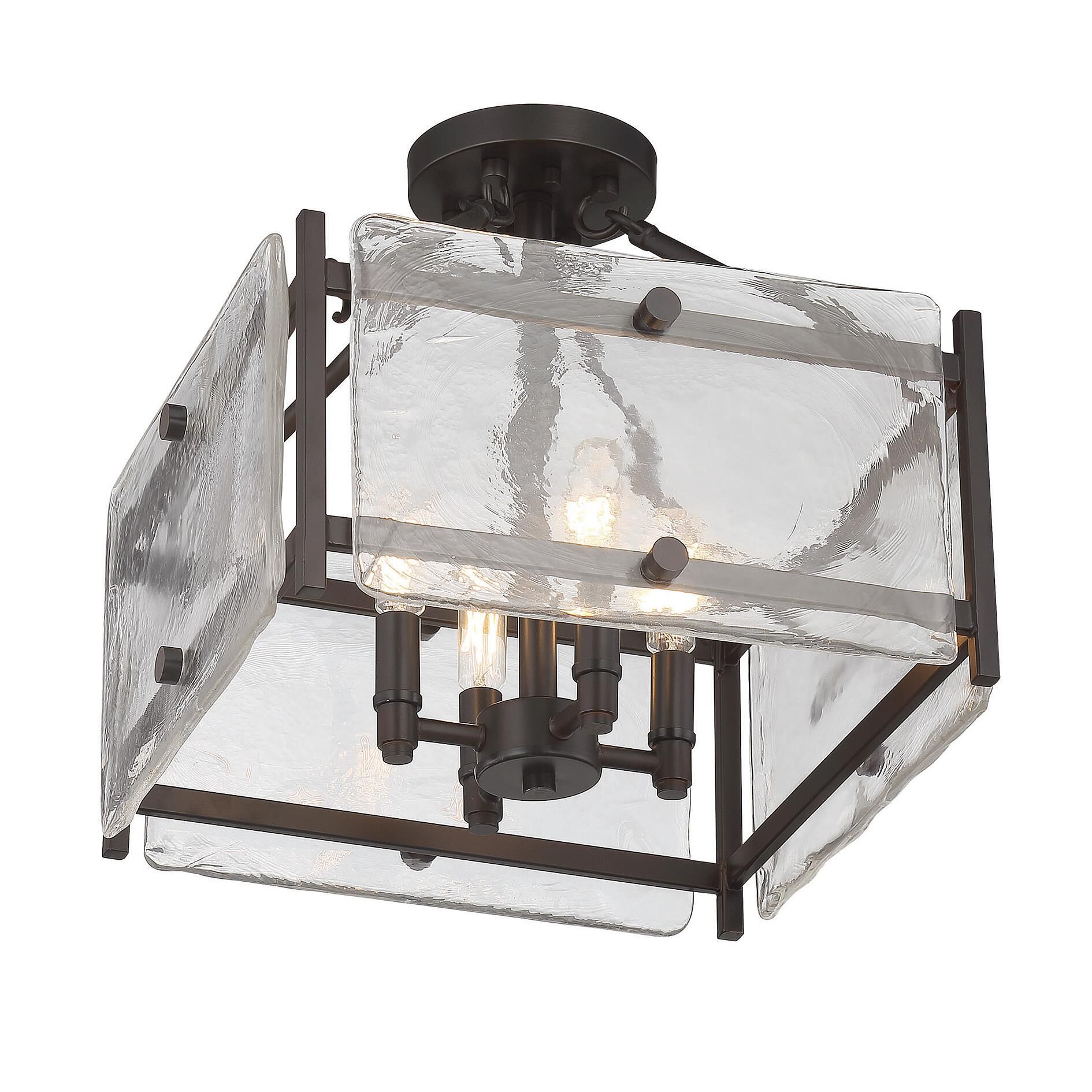 Brian Thomas Glenwood 14 Inch 4 Light Semi Flush Mount by Savoy House