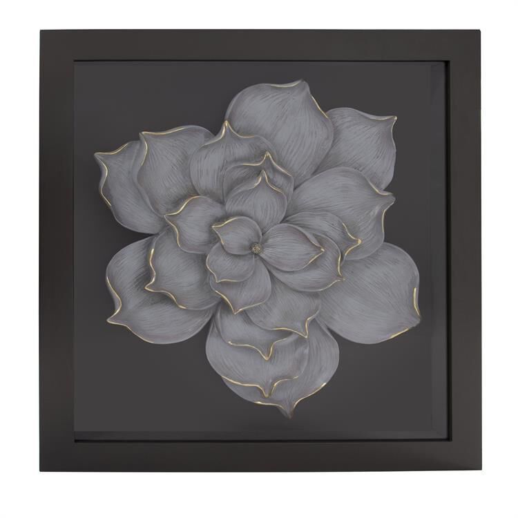 Shown in Gray Flower With Gold Accents finish