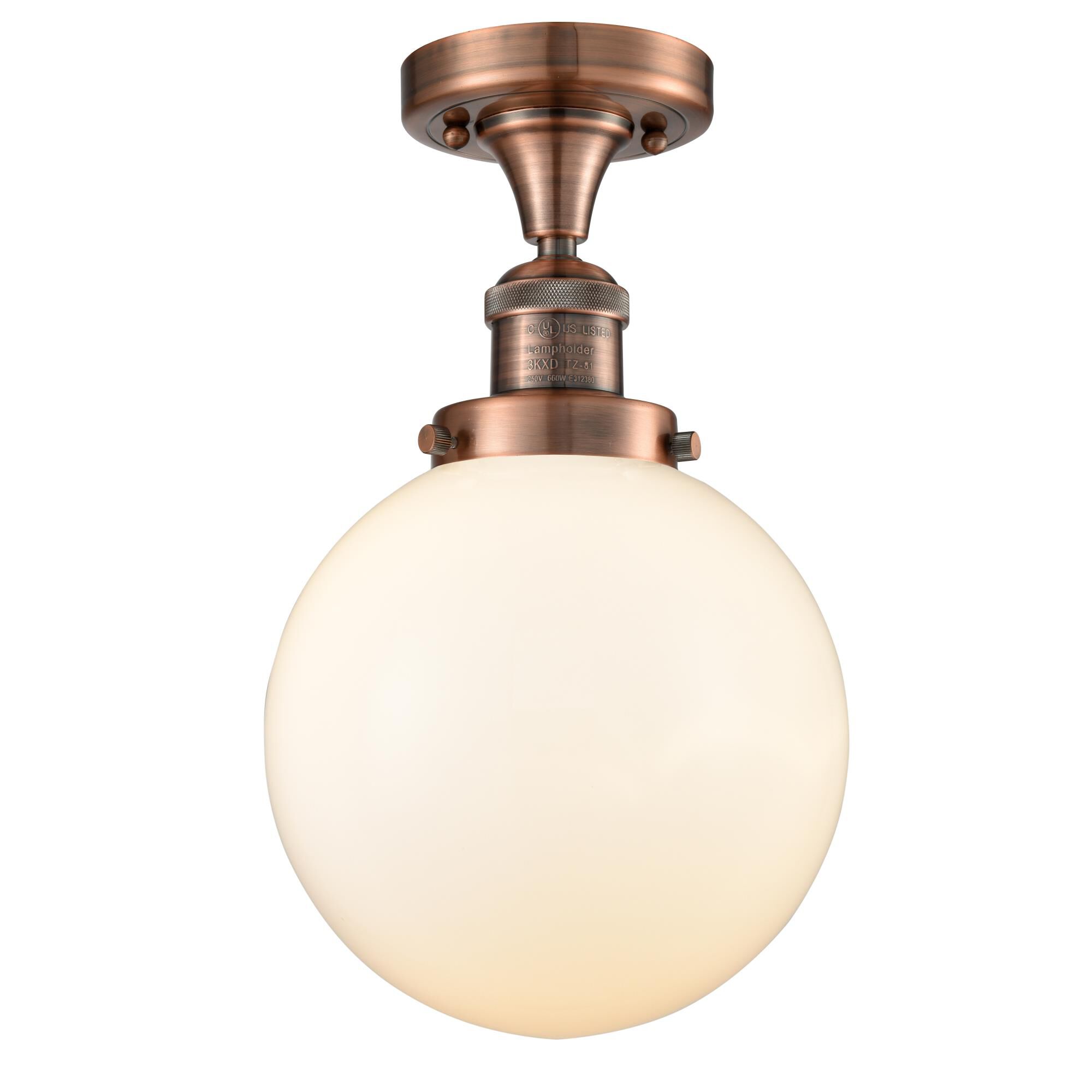Bruno Marashlian Beacon 8 Inch 1 Light Semi Flush Mount by Innovations Lighting