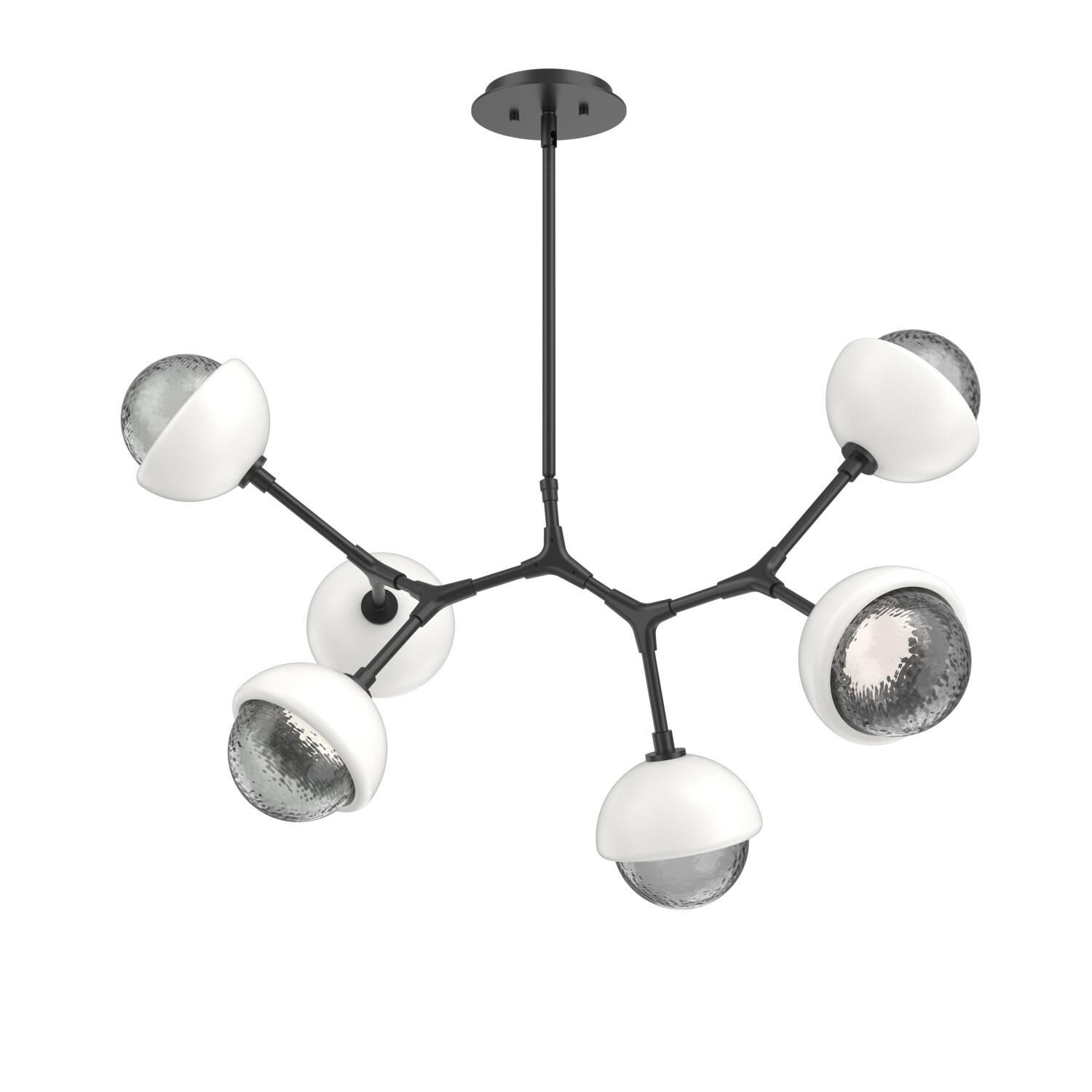 Shown in Matte Black finish and Smoke glass and Salt White accent