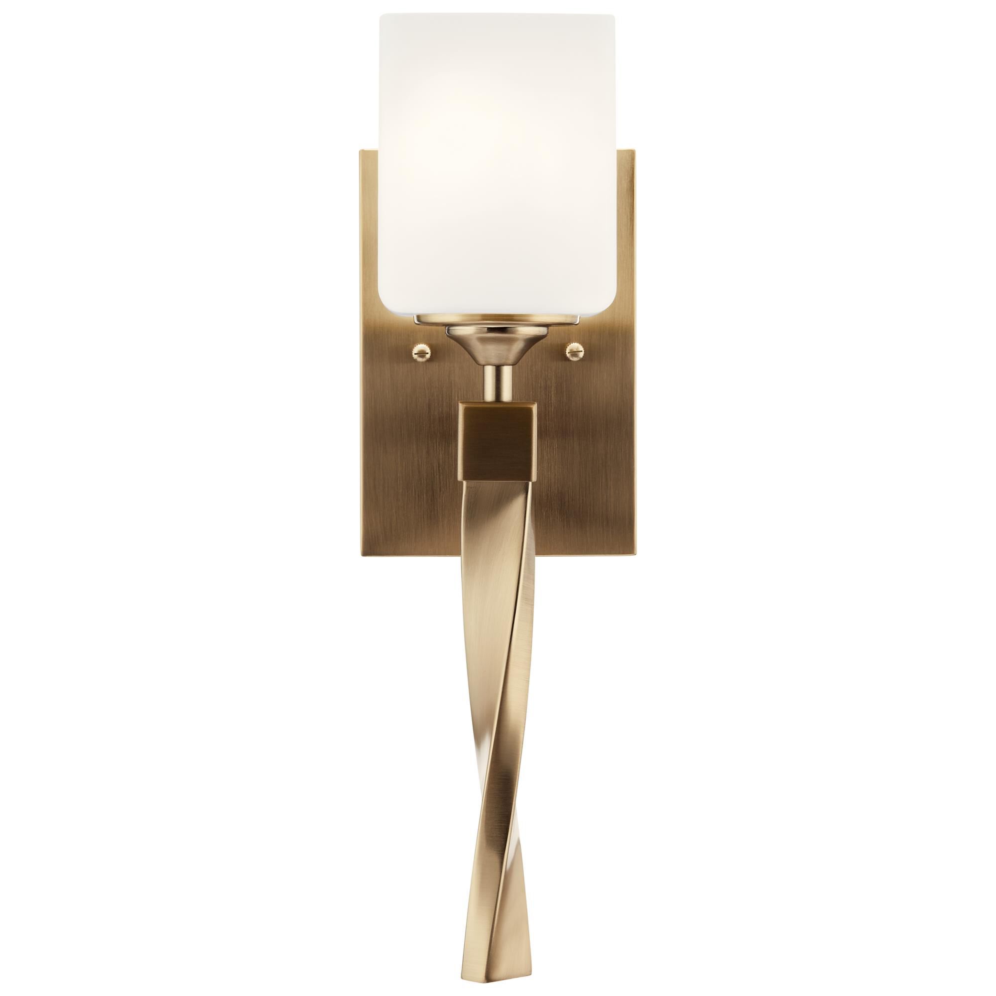 Shown in Champagne Bronze finish and Satin Etched Cased Opal glass