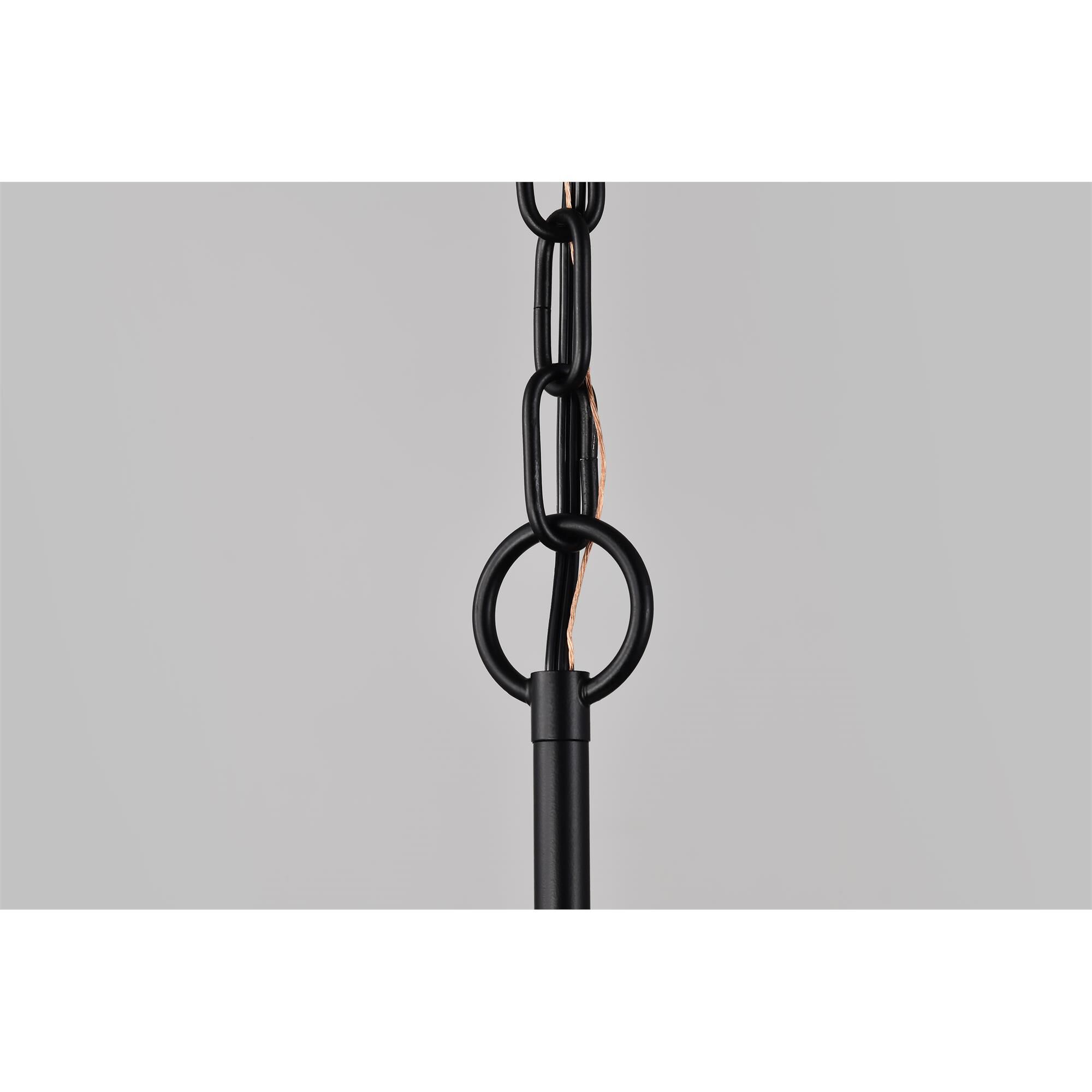 Shown in Matte Black finish and White Opal glass