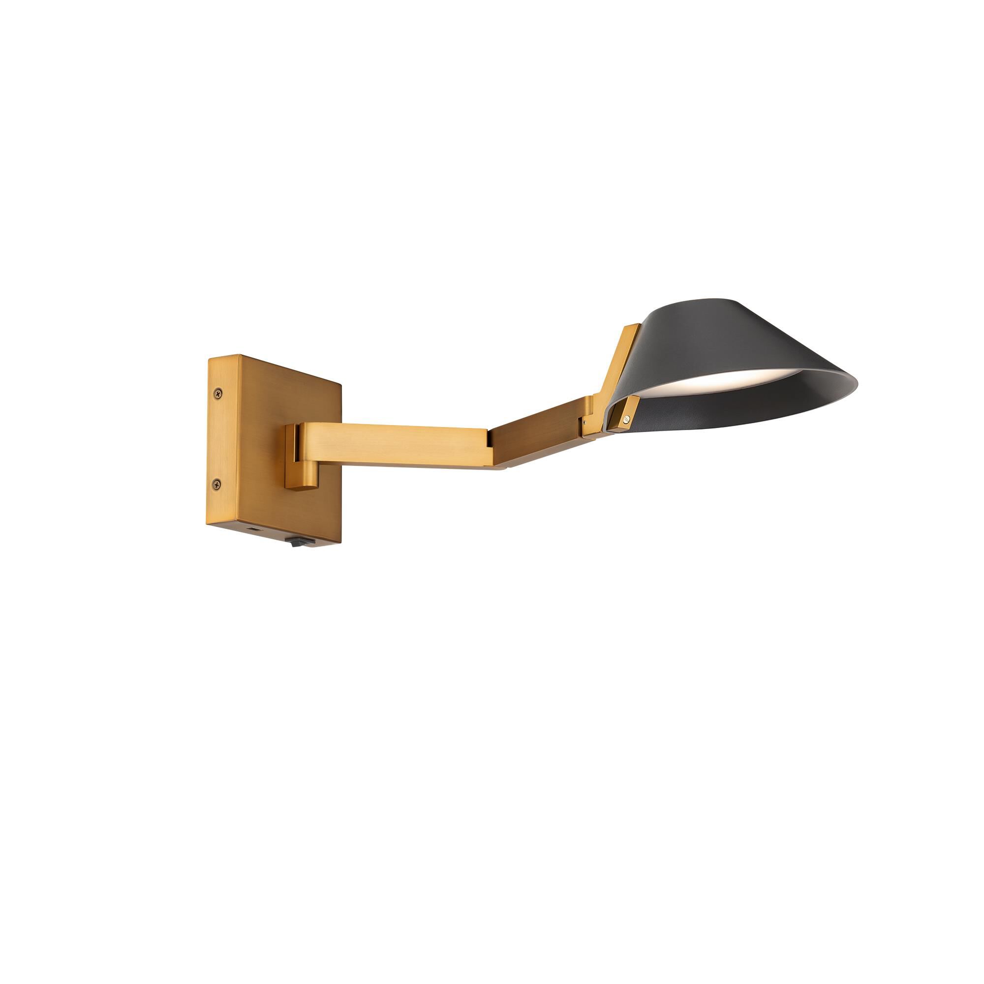 Shown in Black and Aged Brass finish