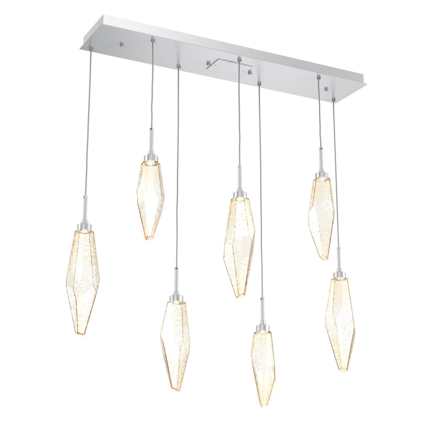 Rock Crystal 44 Inch 7 Light LED Linear Suspension Light by Hammerton Studio