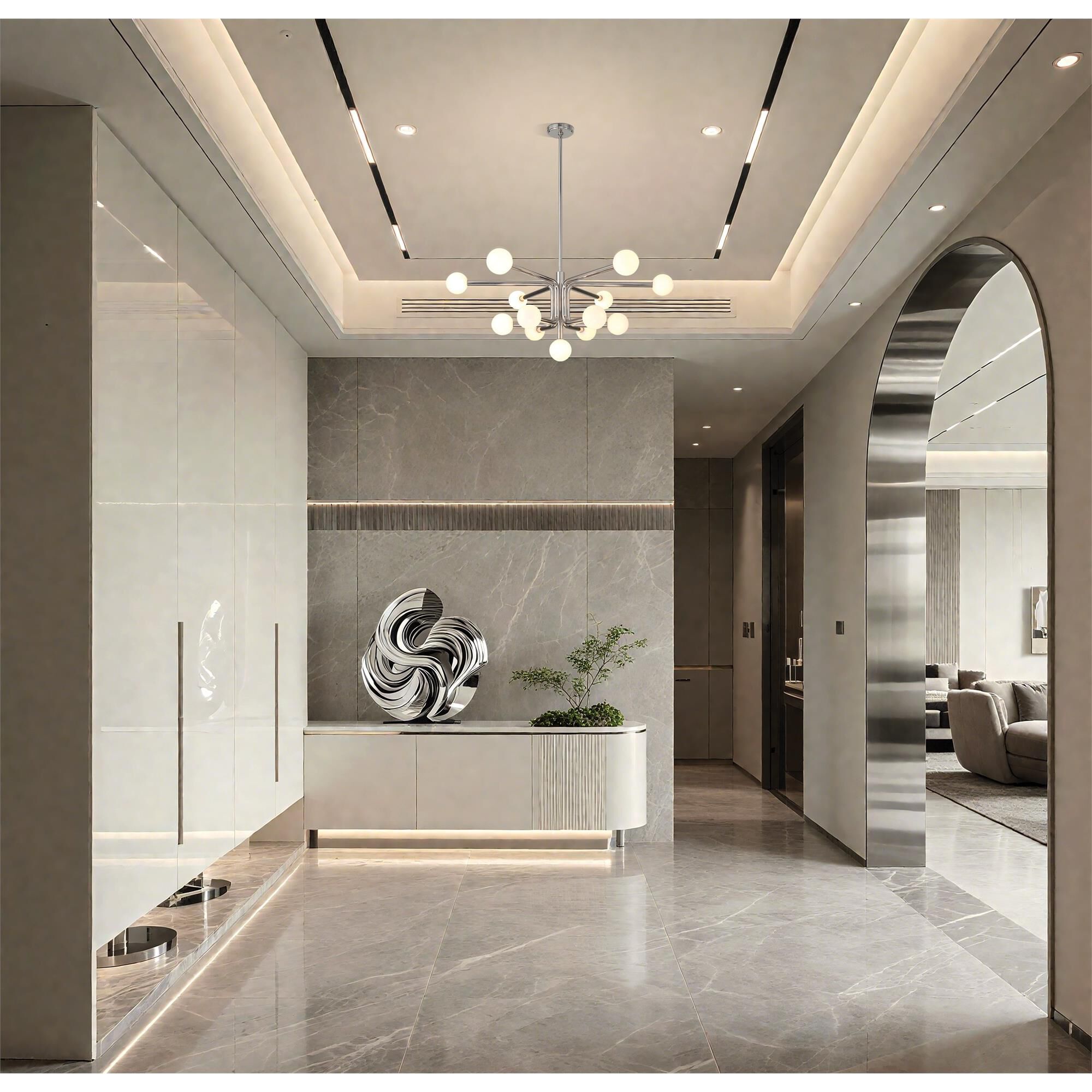 Shown in Polished Nickel finish and Opal glass