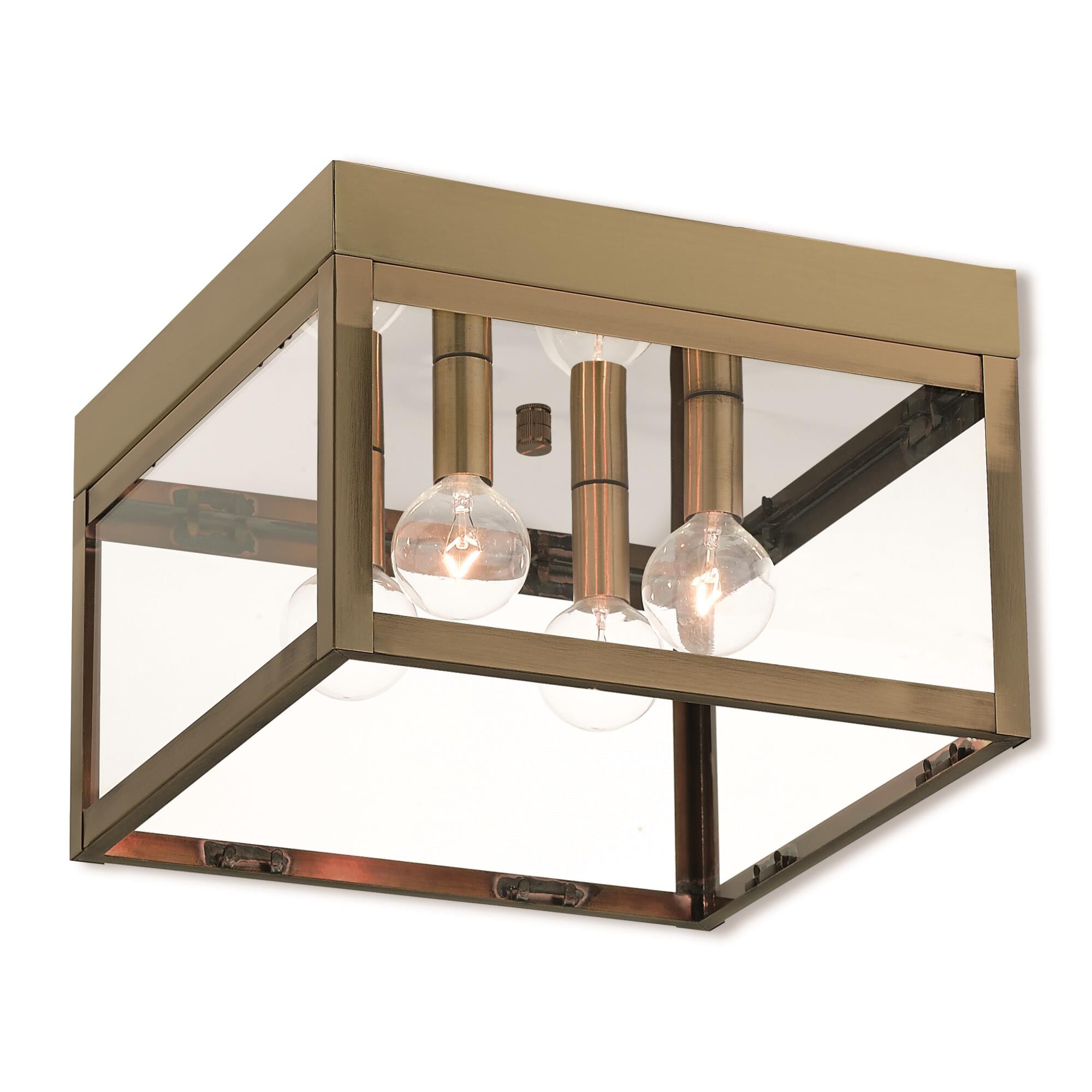 Nyack 10 Inch 4 Light Outdoor Flush Mount by Livex Lighting