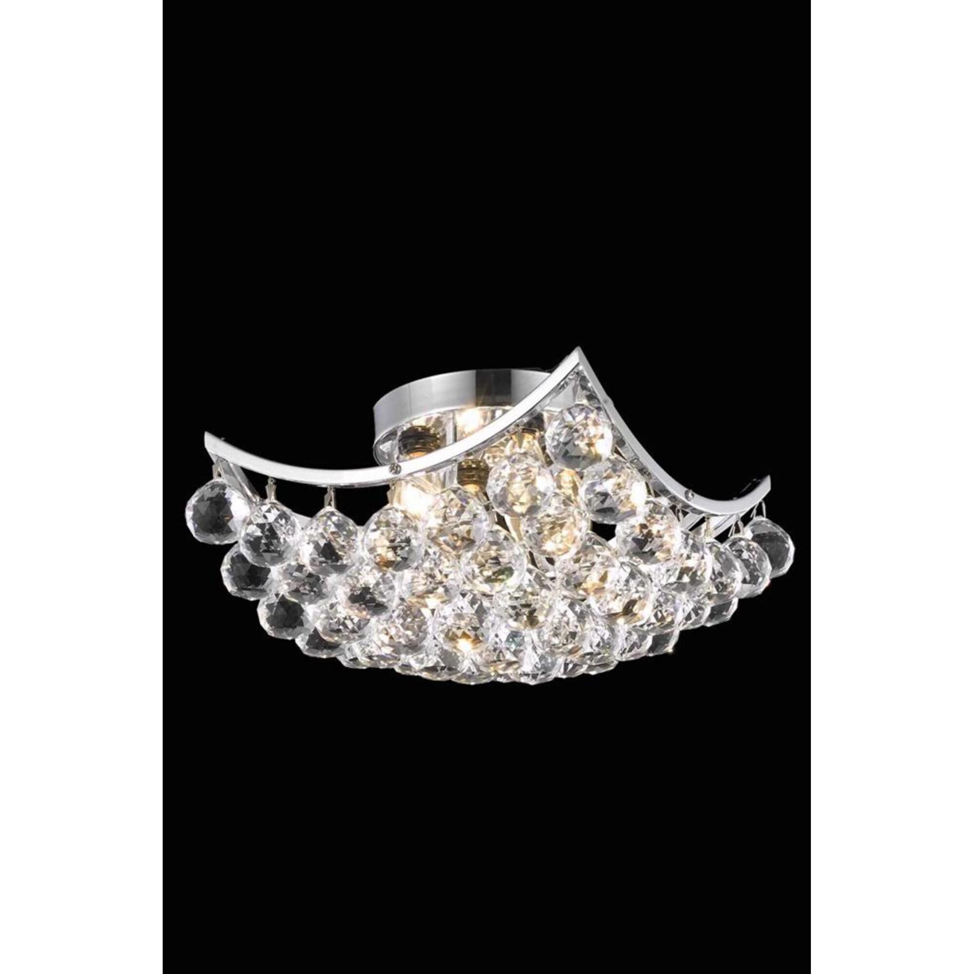 Corona 12 Inch 4 Light Flush Mount by Elegant Lighting