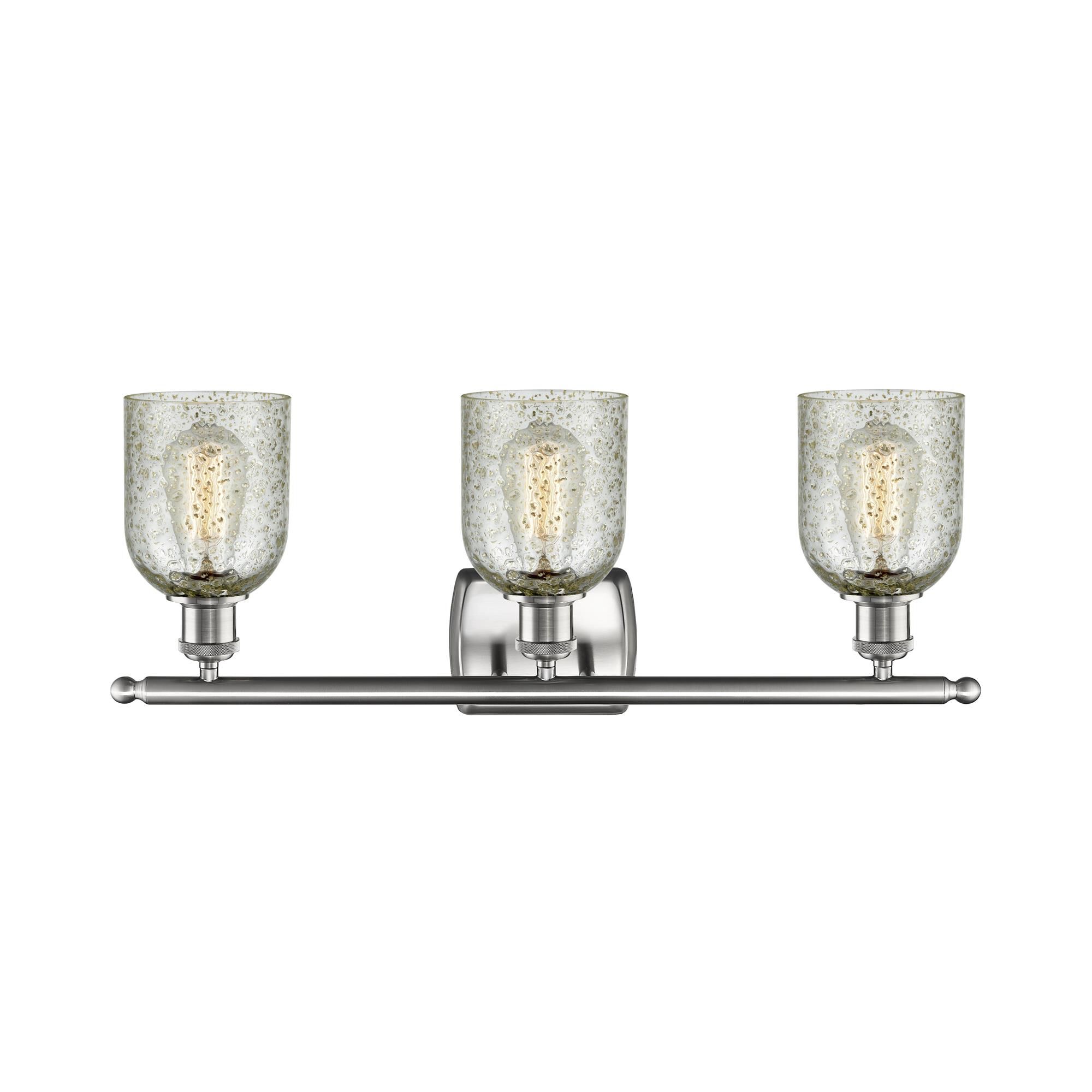 Shown in Brushed Satin Nickel finish and Mica glass