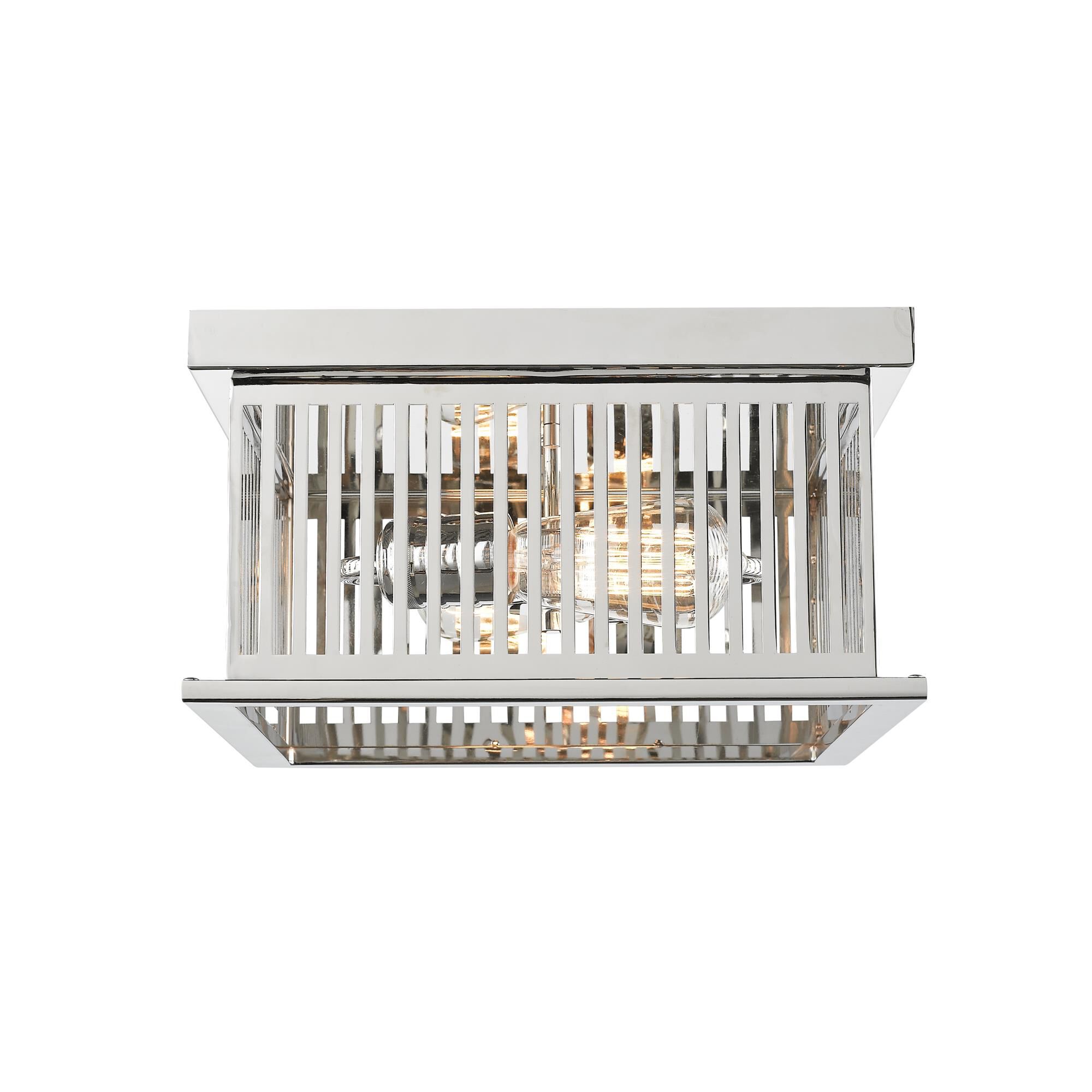 Shown in Polished Nickel finish and Steel glass and Steel shade