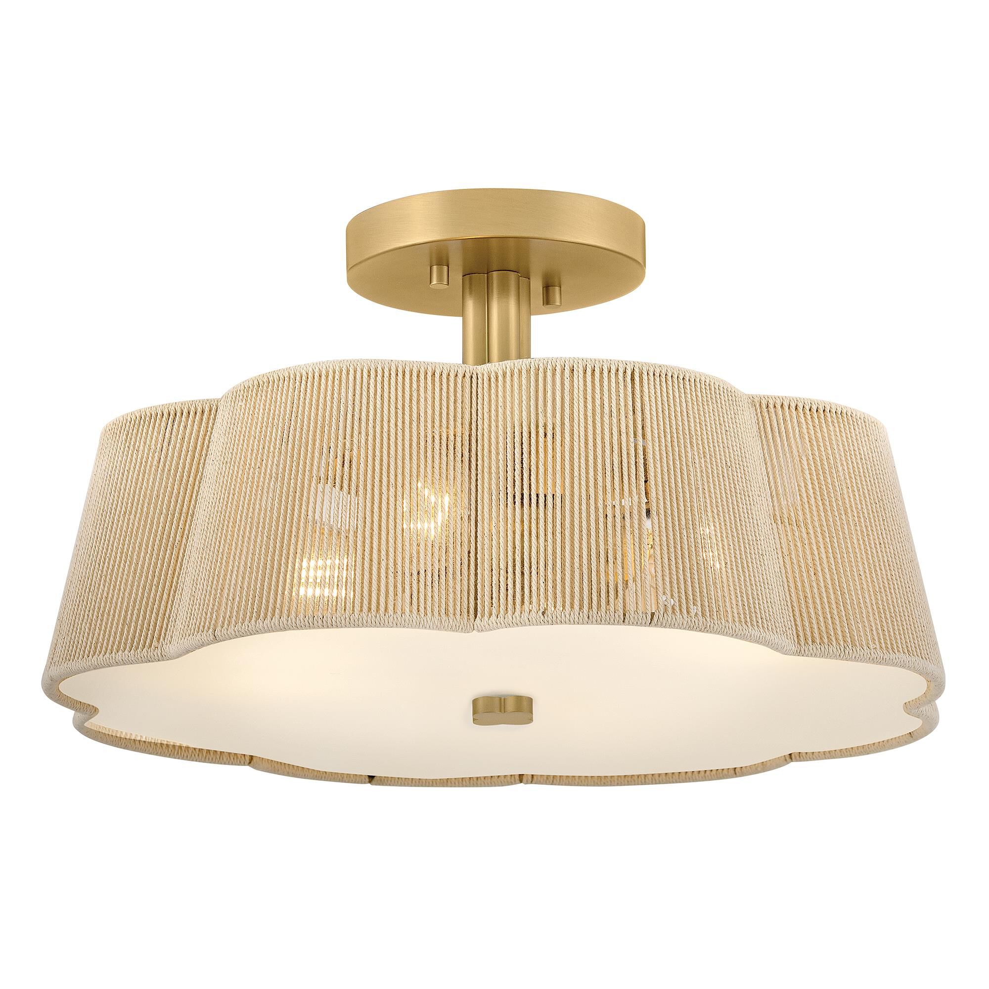 Shown in Lacquered Brass finish and Etched glass