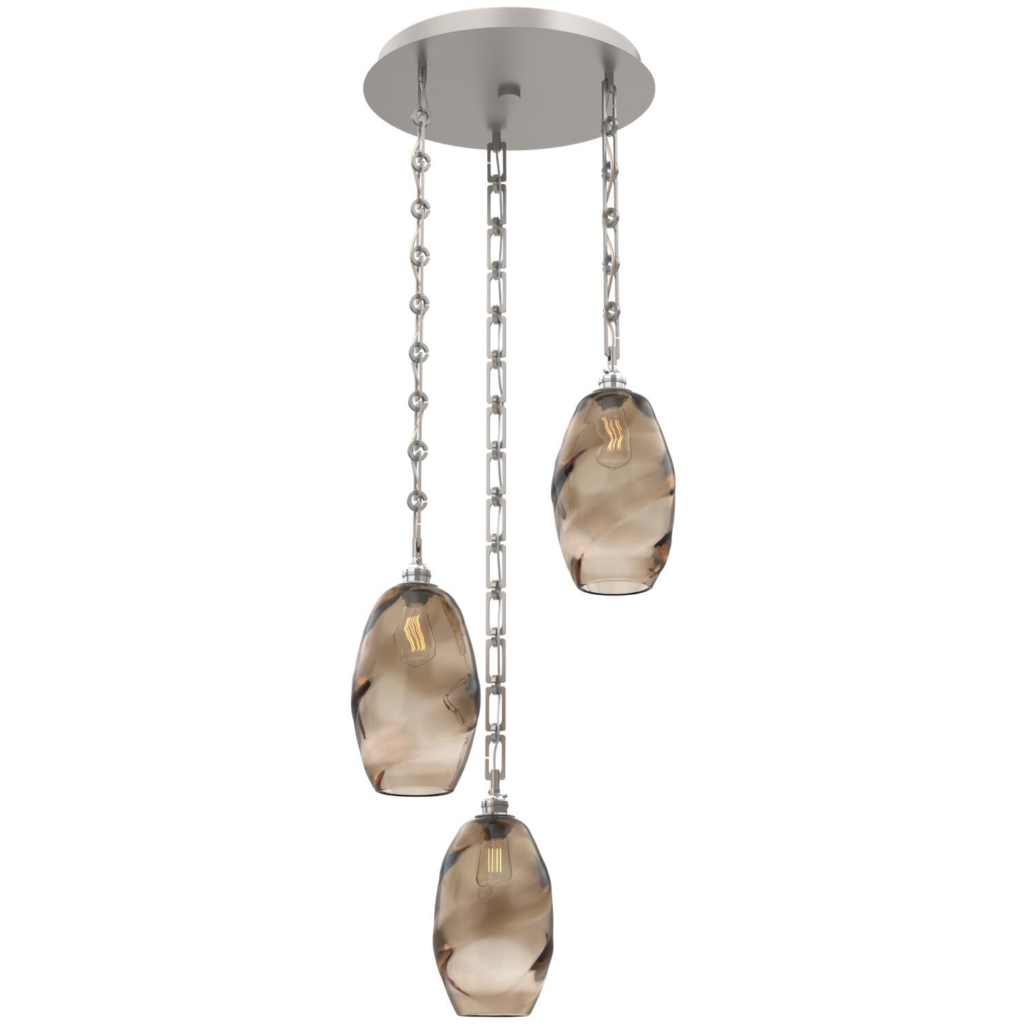 Levi Wilson Ellisse 19 Inch Multi Light Pendant by Hammerton Studio