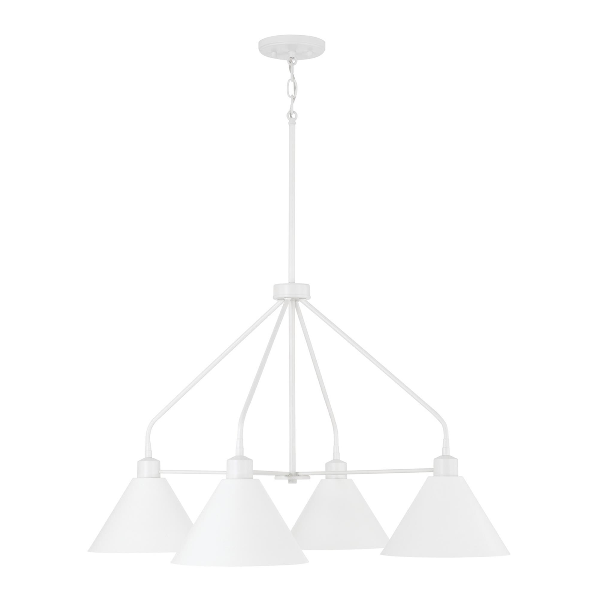 Shown in Matte White finish and Matte White Metal s shade