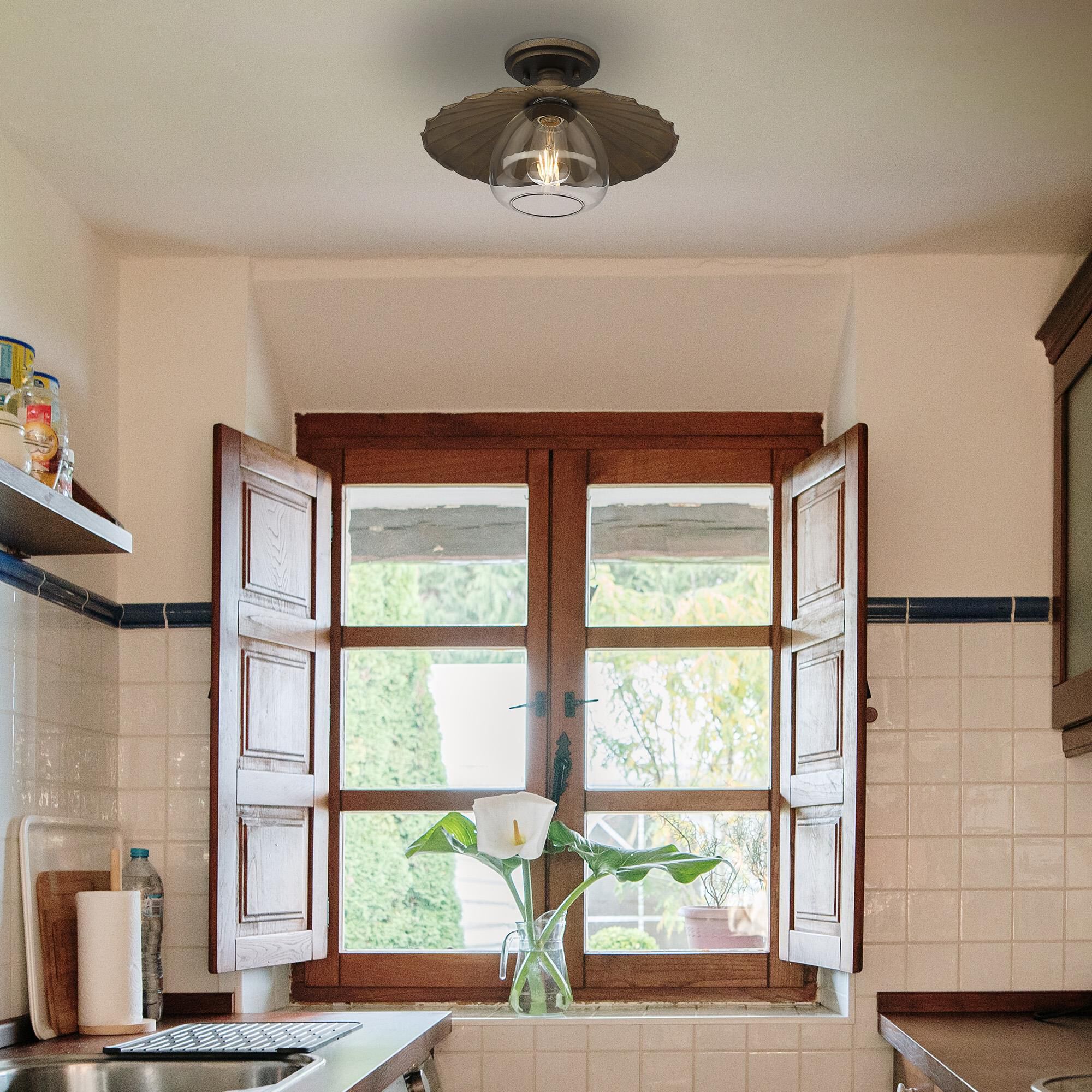 Clemence 14 Inch Flush Mount by Golden Lighting