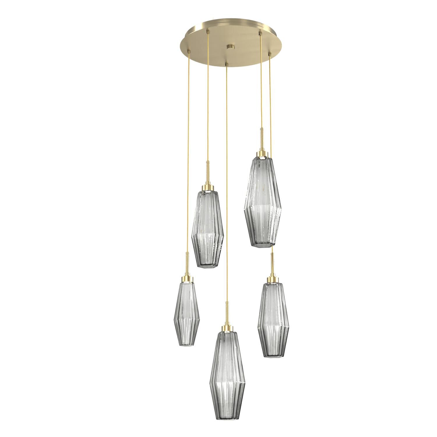 Aalto 19 Inch 5 Light LED Multi Light Pendant by Hammerton Studio