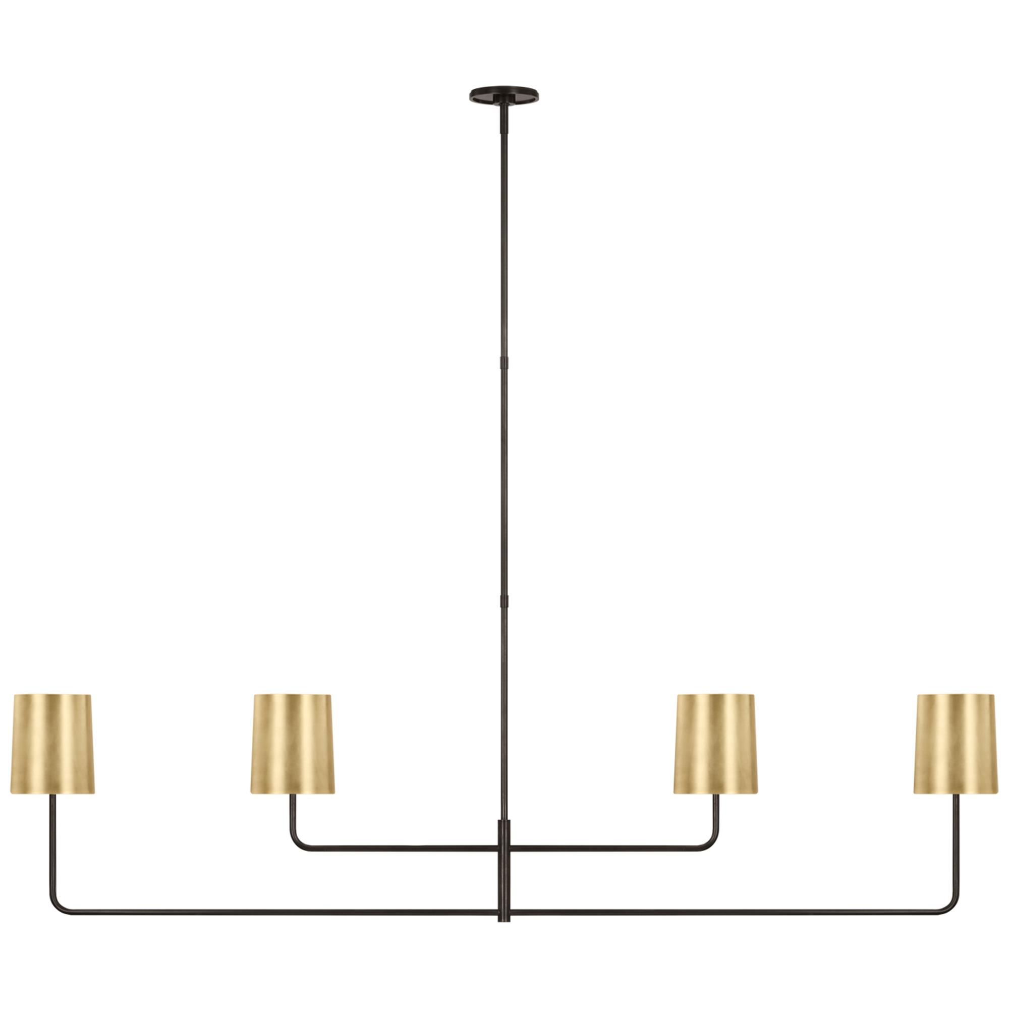 Shown in Bronze finish and Soft Brass shade