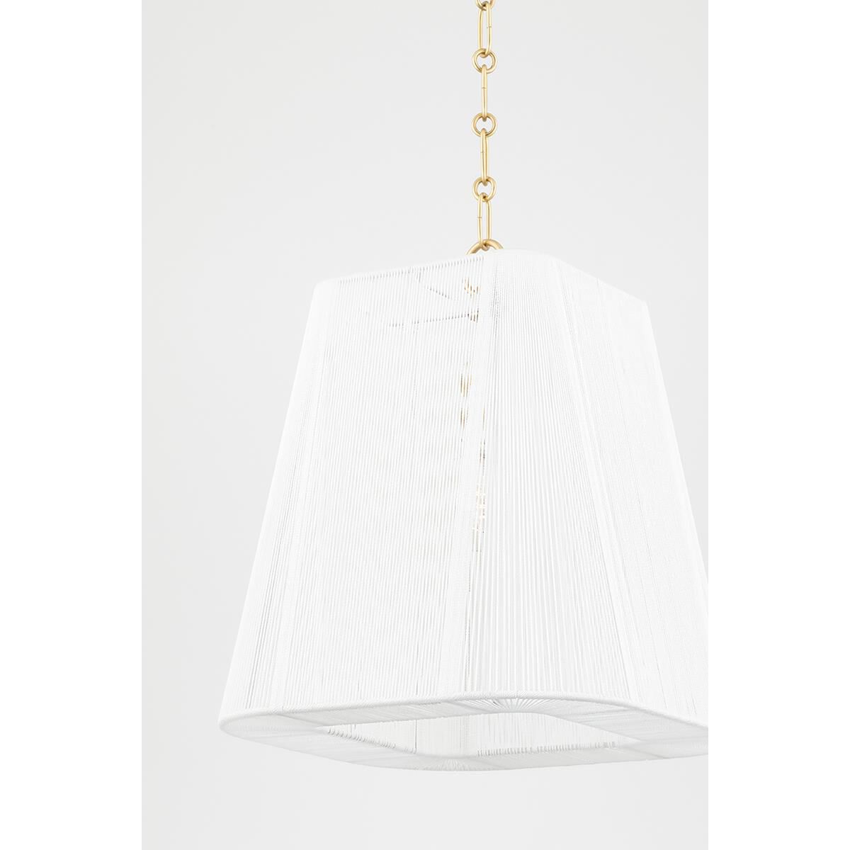 Shown in Aged Brass finish and Opal glass