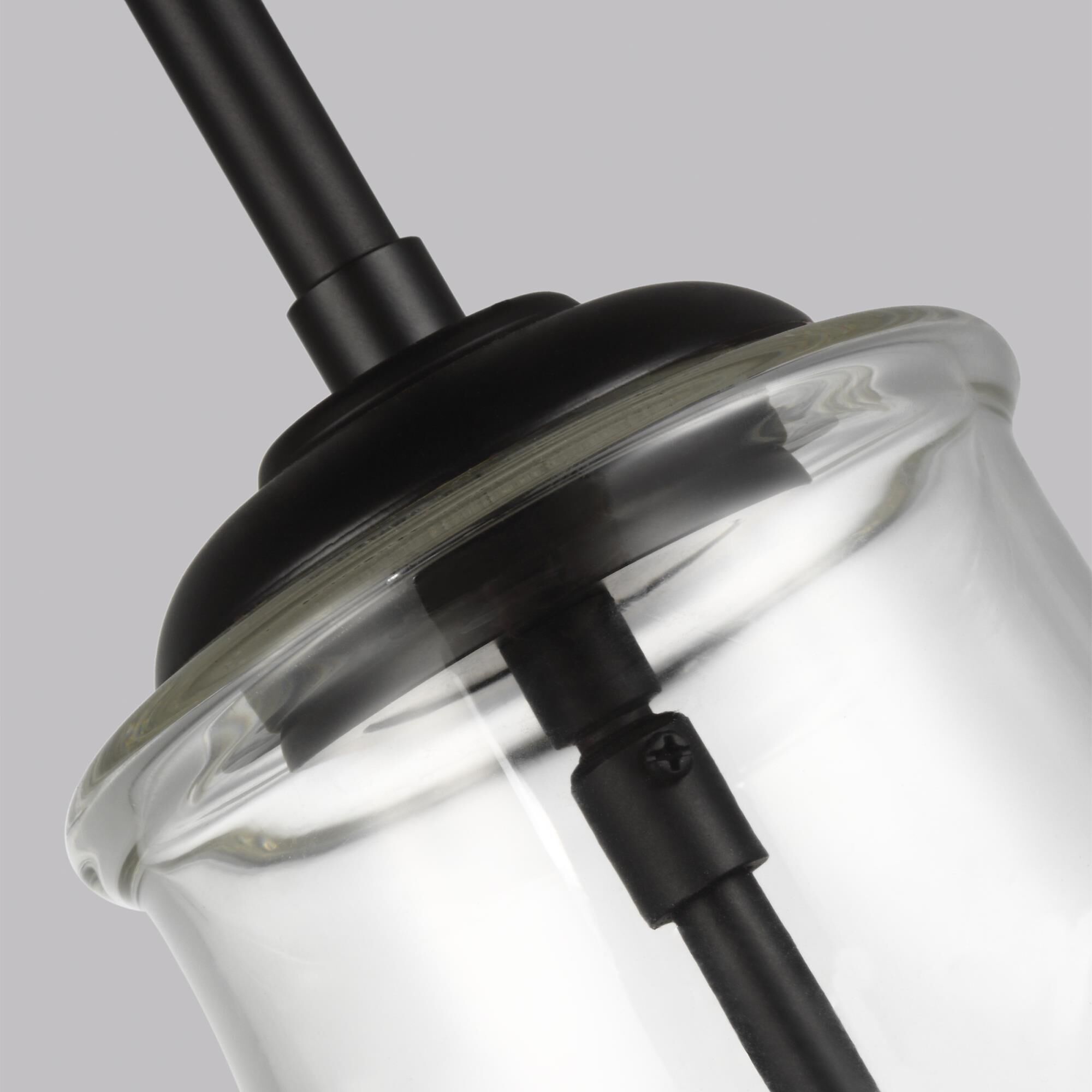 Shown in Oil Rubbed Bronze finish and Clear Shade glass and Clear shade