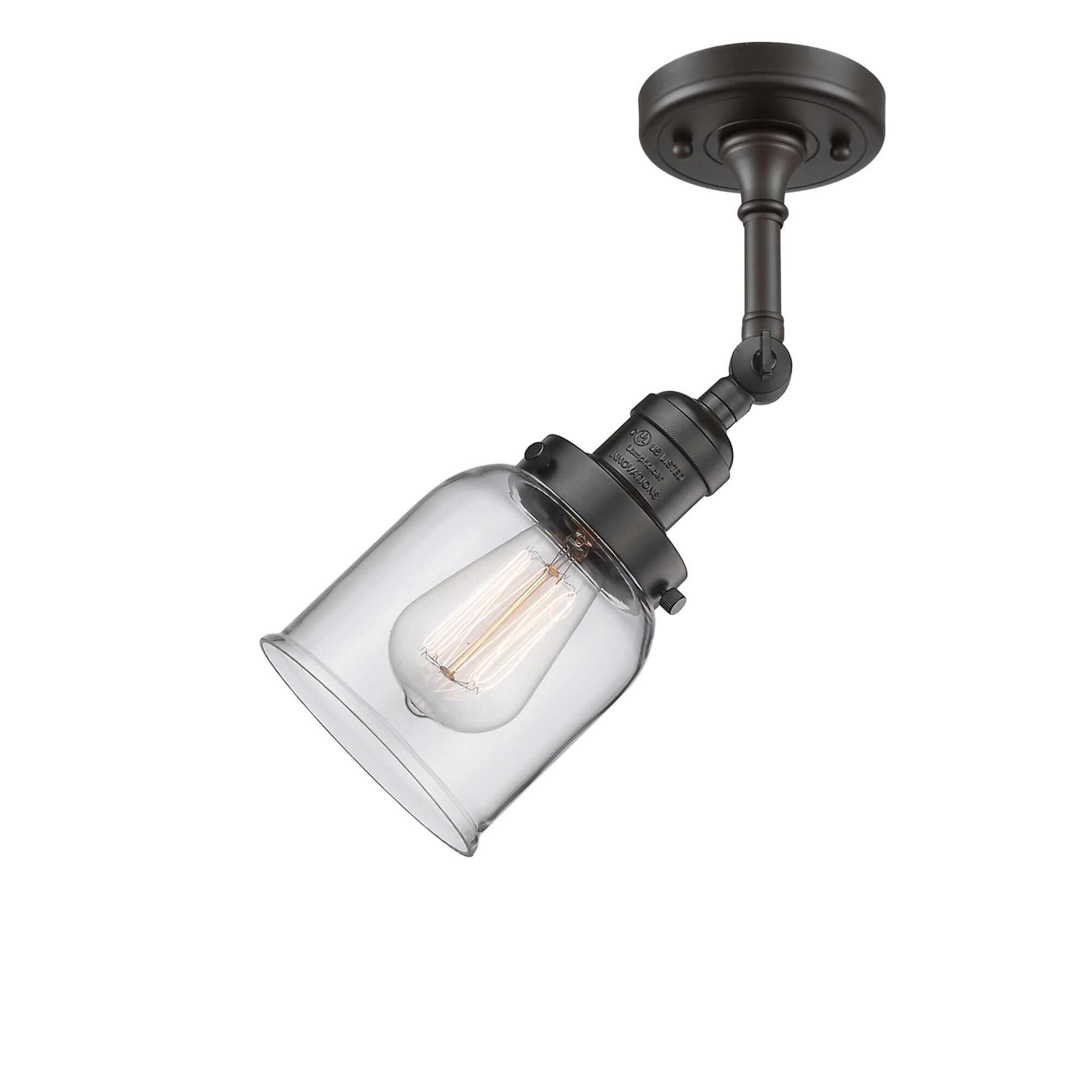 Shown in Oil Rubbed Bronze finish and Clear glass and None accent