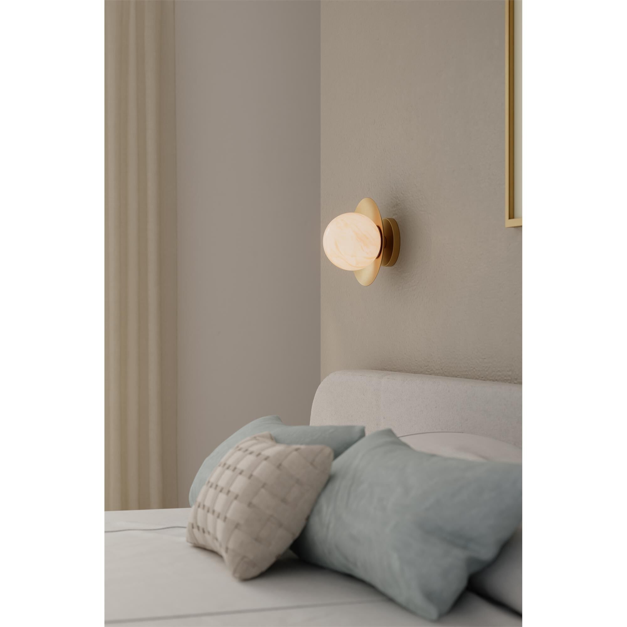Shown in Legacy Brass finish and Etched Amber Swirl glass
